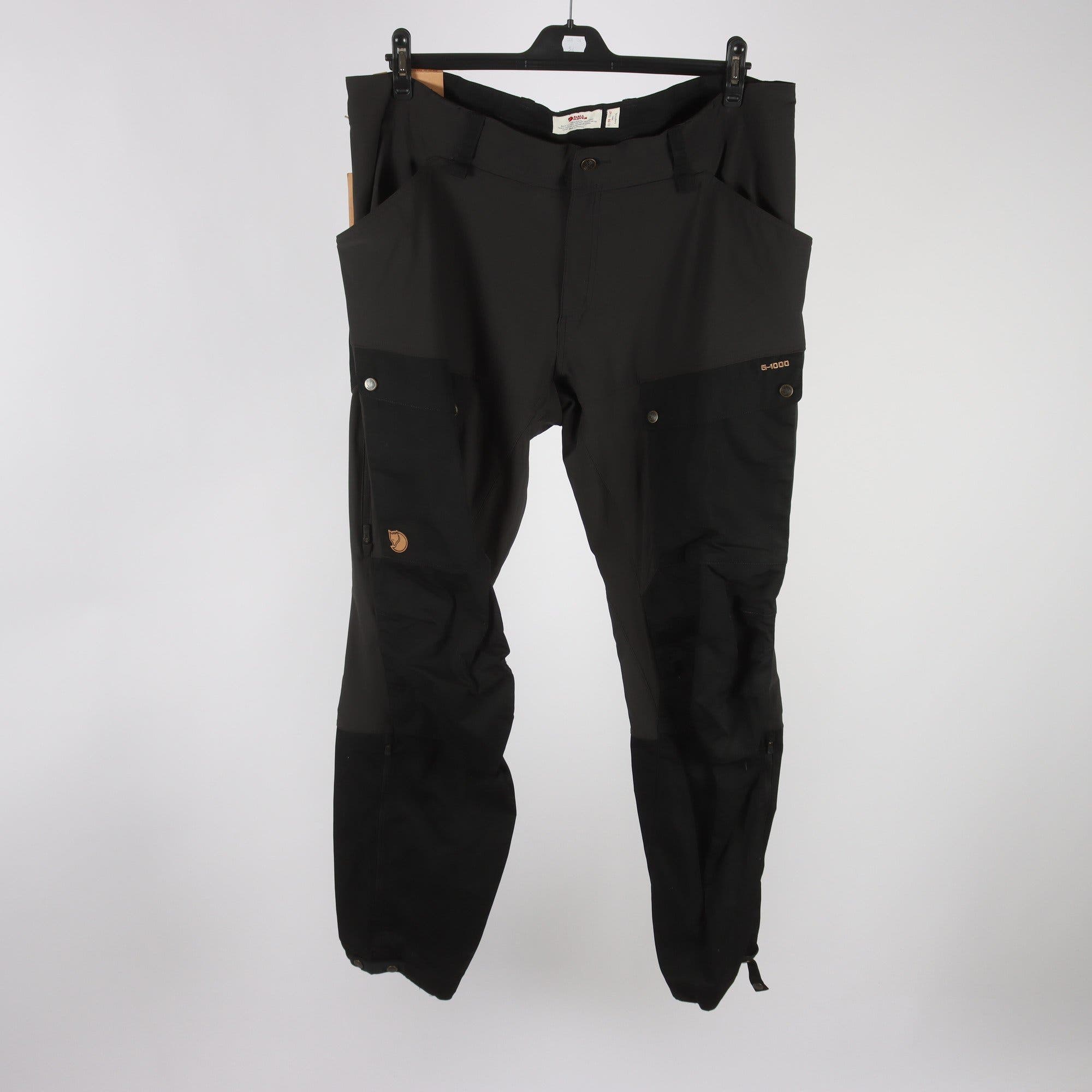 Friluftsbyxor, Fjällräven G-1000, grön, svart, stl. 58″/40.