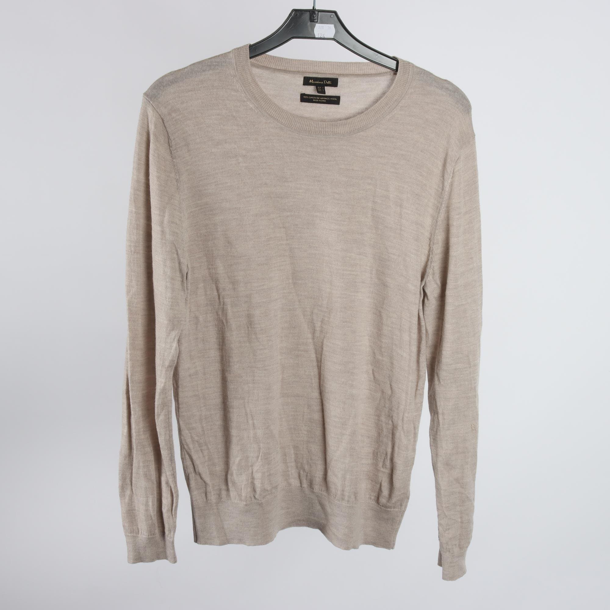 Tröja, Massimo Dutti, beige, 100% ull, stl. L.