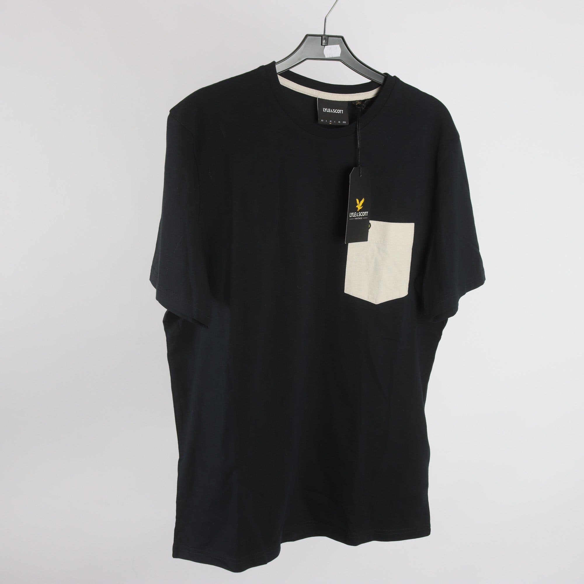T-shirt, Lyle & Scott, blå, stl. M.