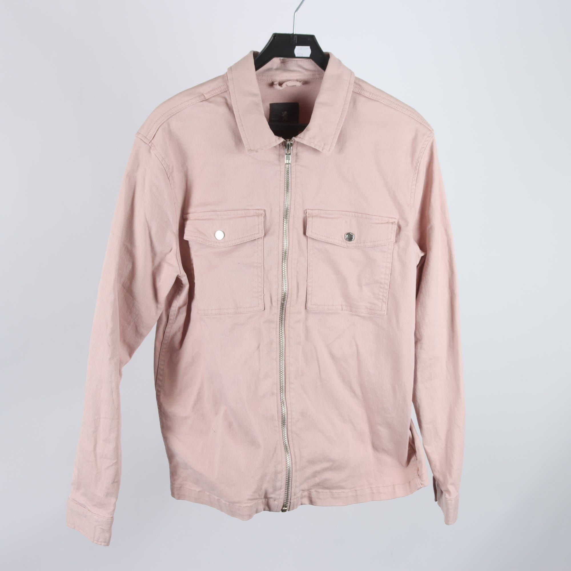 Skjorta, Dan John, beige/rosa, denim, stl. XL.