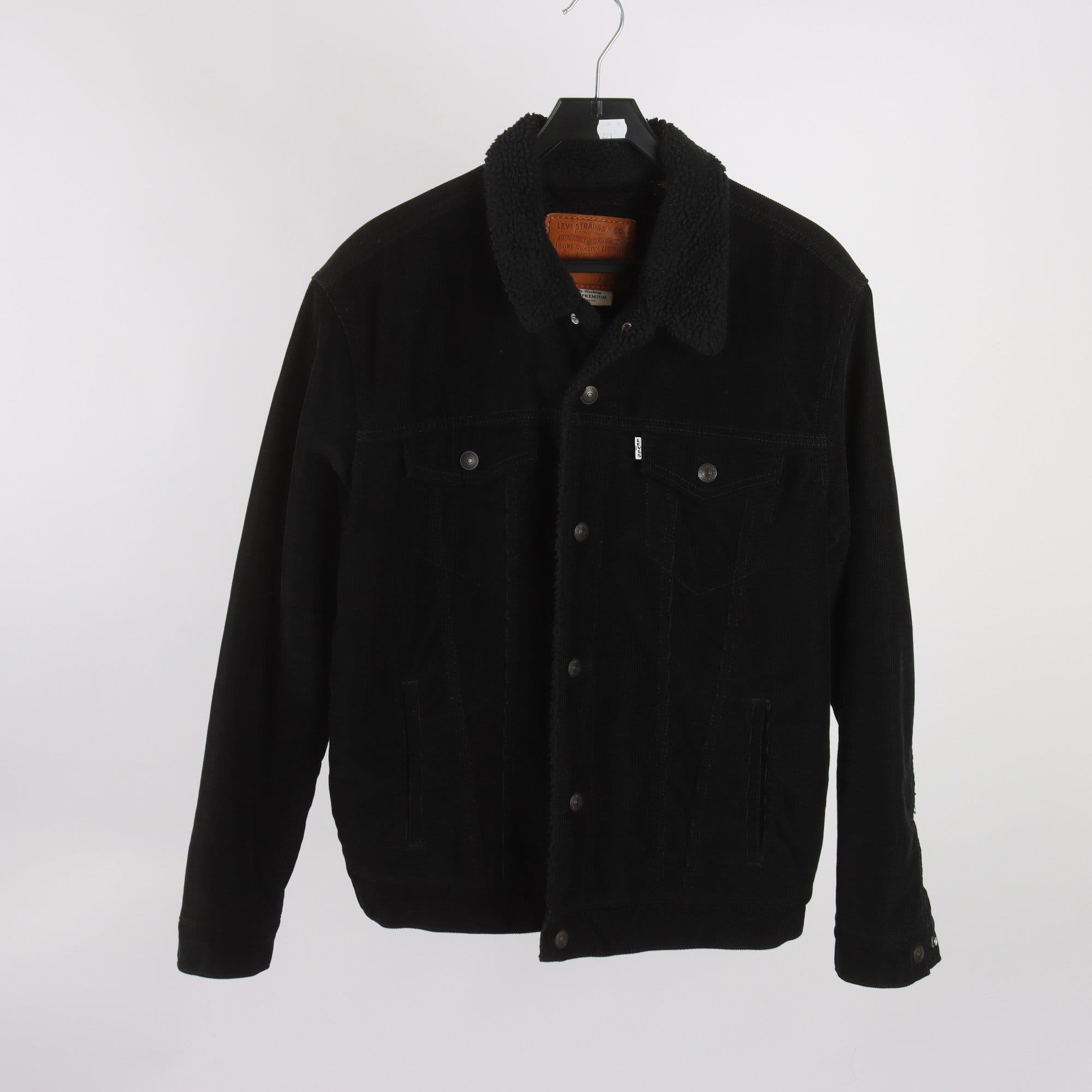 Fodrad jacka, Levis, svart, manchester, stl. L.