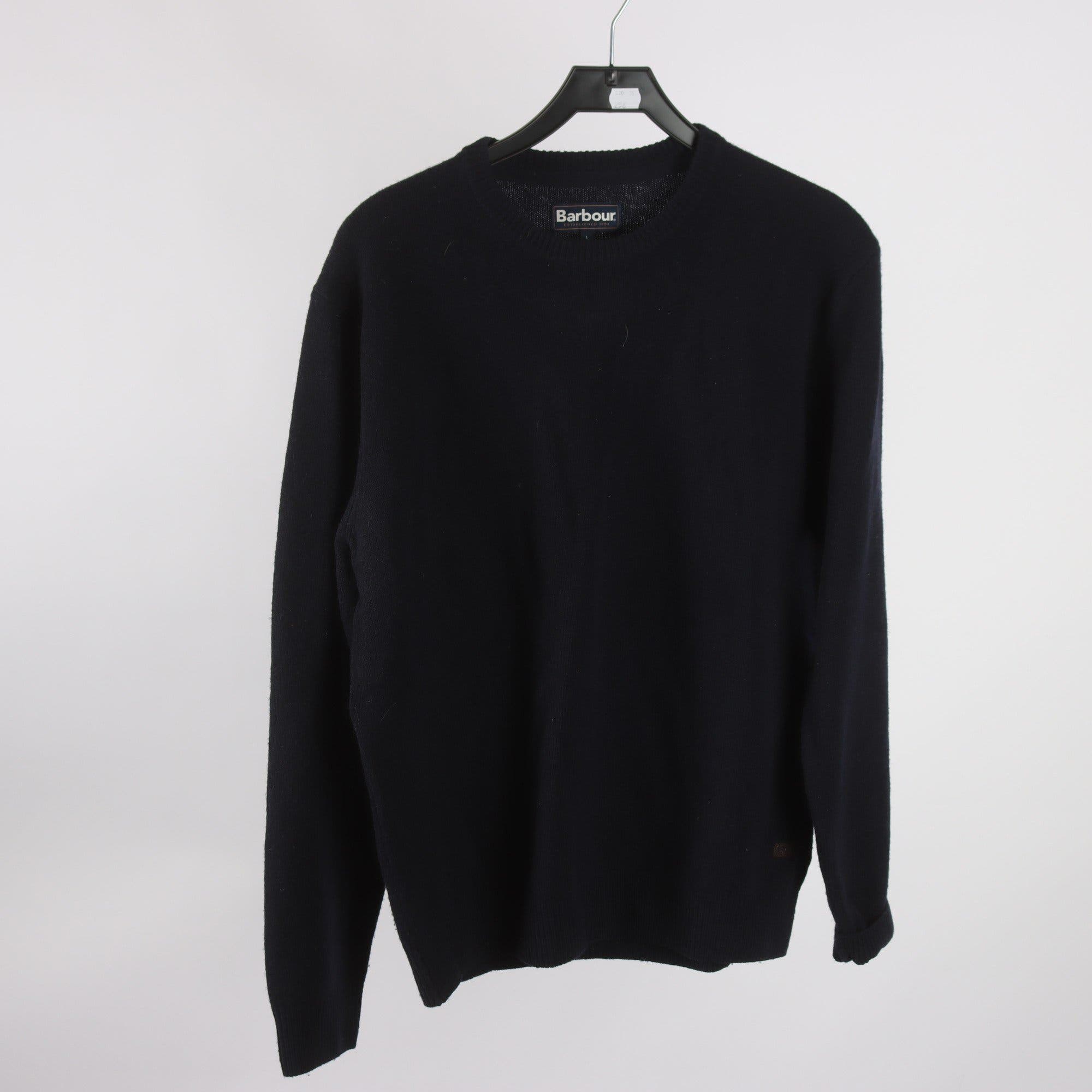 Tröja, Barbour, blå, 100% ull, stl. L.