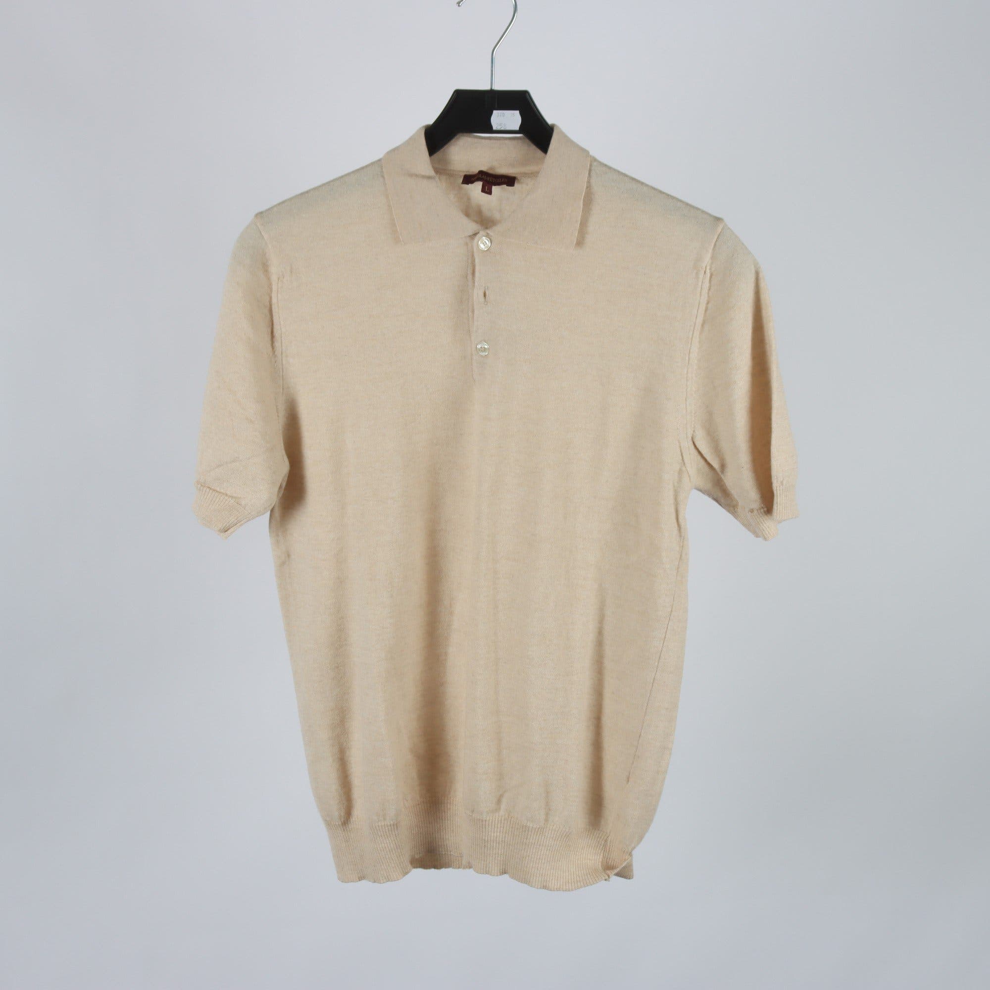 Tröja Nikolaj Detoiles, beige, stickad, 100% ull. stl. L.