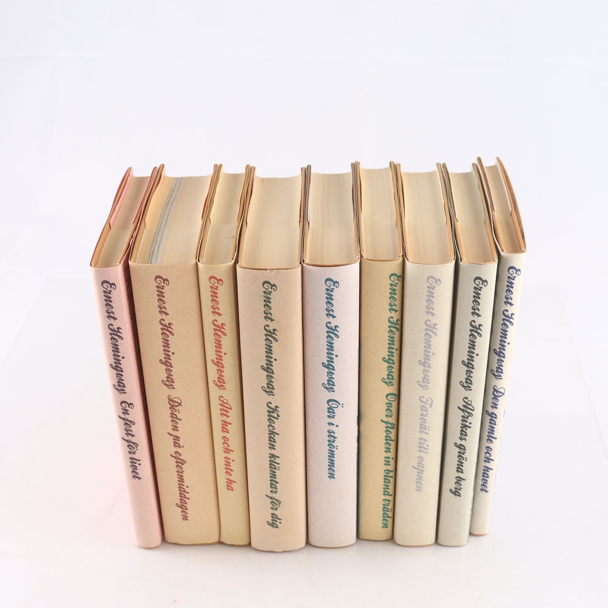 Ernest Hemingway, bokpaket med 9 volymer