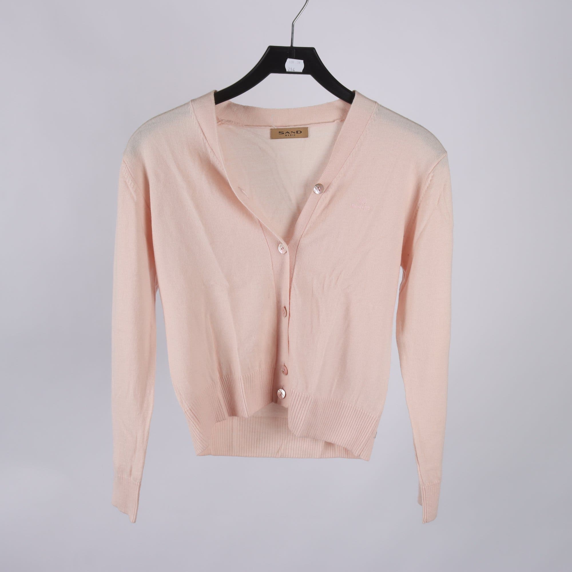 Kofta, Sand, rosa, 100% merino ull, stl. M.
