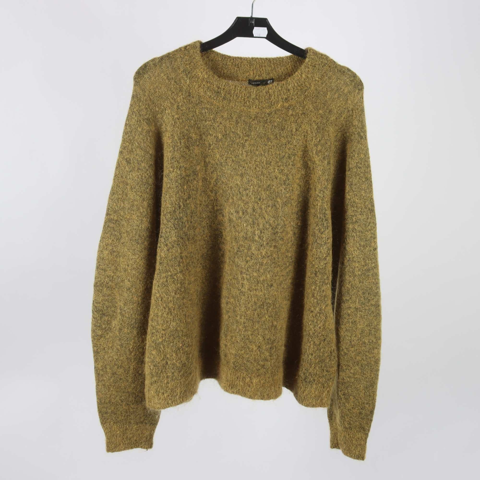 Tröja, H&M, grön, ull, mohair, stl. XL.