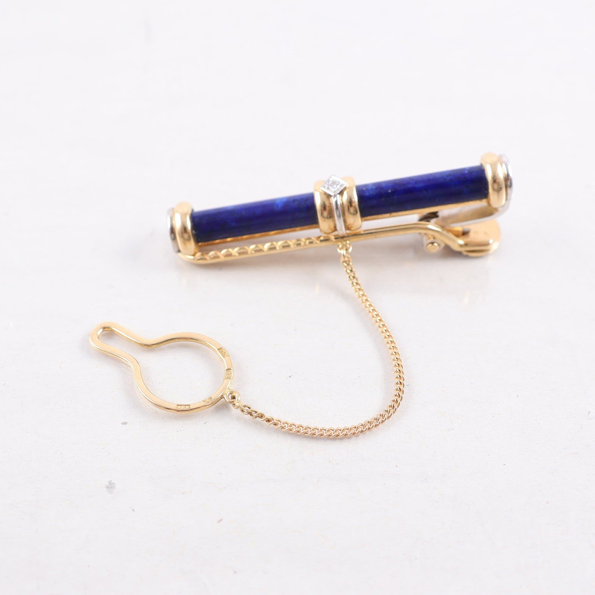 Slipshållare, Montblanc, Guld 18 K, Lapis Lazuli, Atelier Ajour.