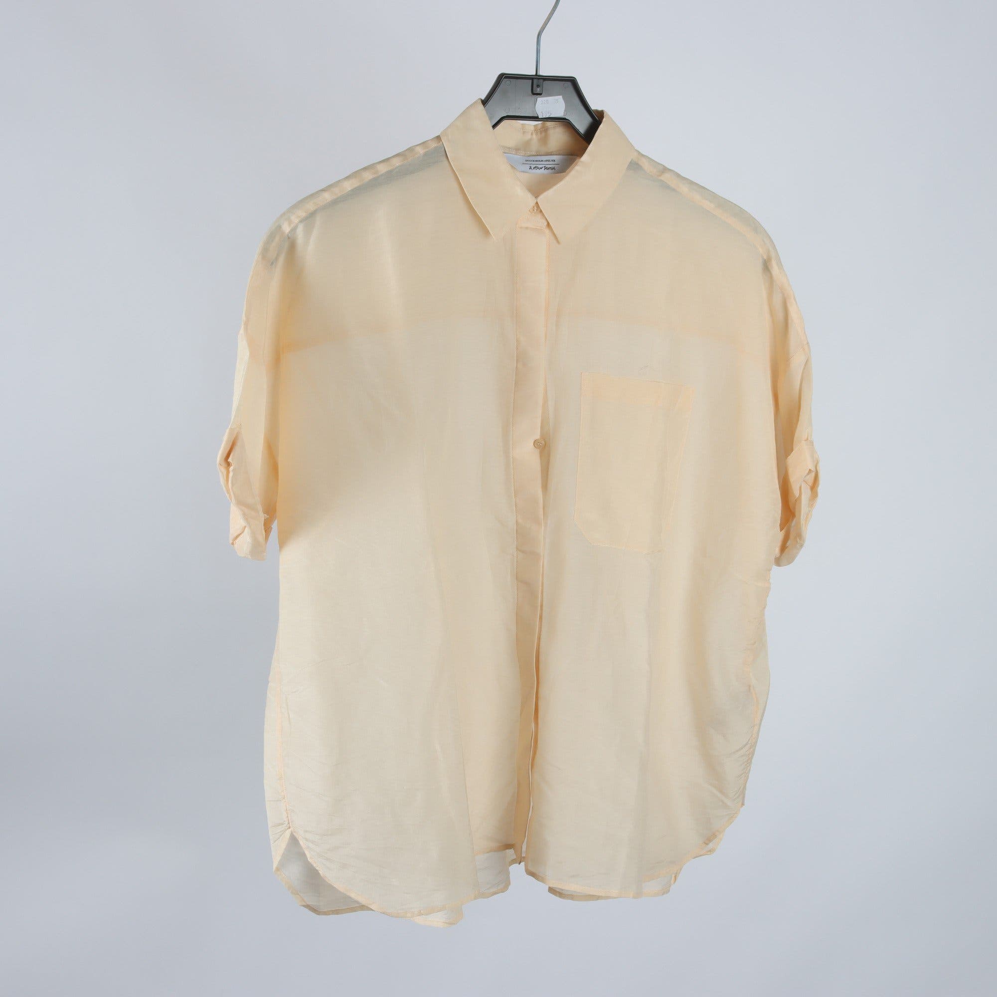 Blus, & Other Stories, beige, 30% silke, stl. 34.