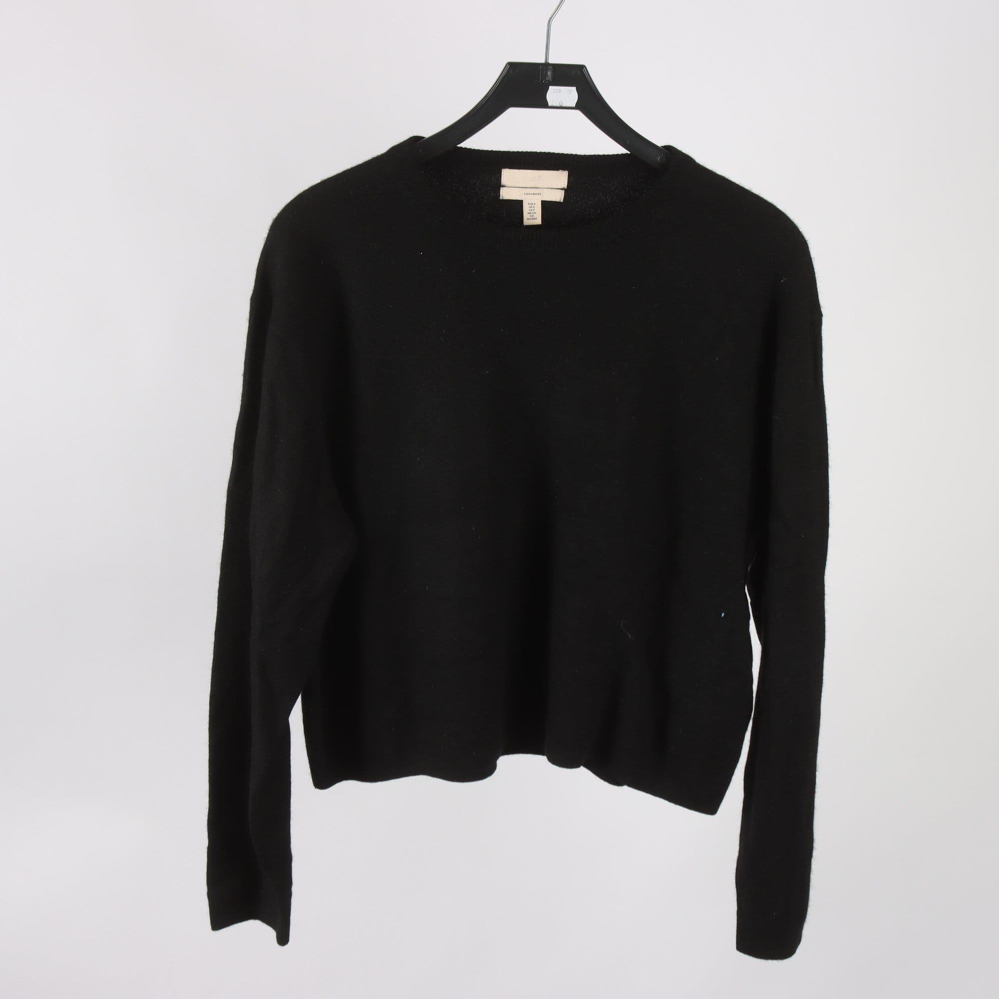 Tröja, H&M, svart, 100% cashmere, stl. S.