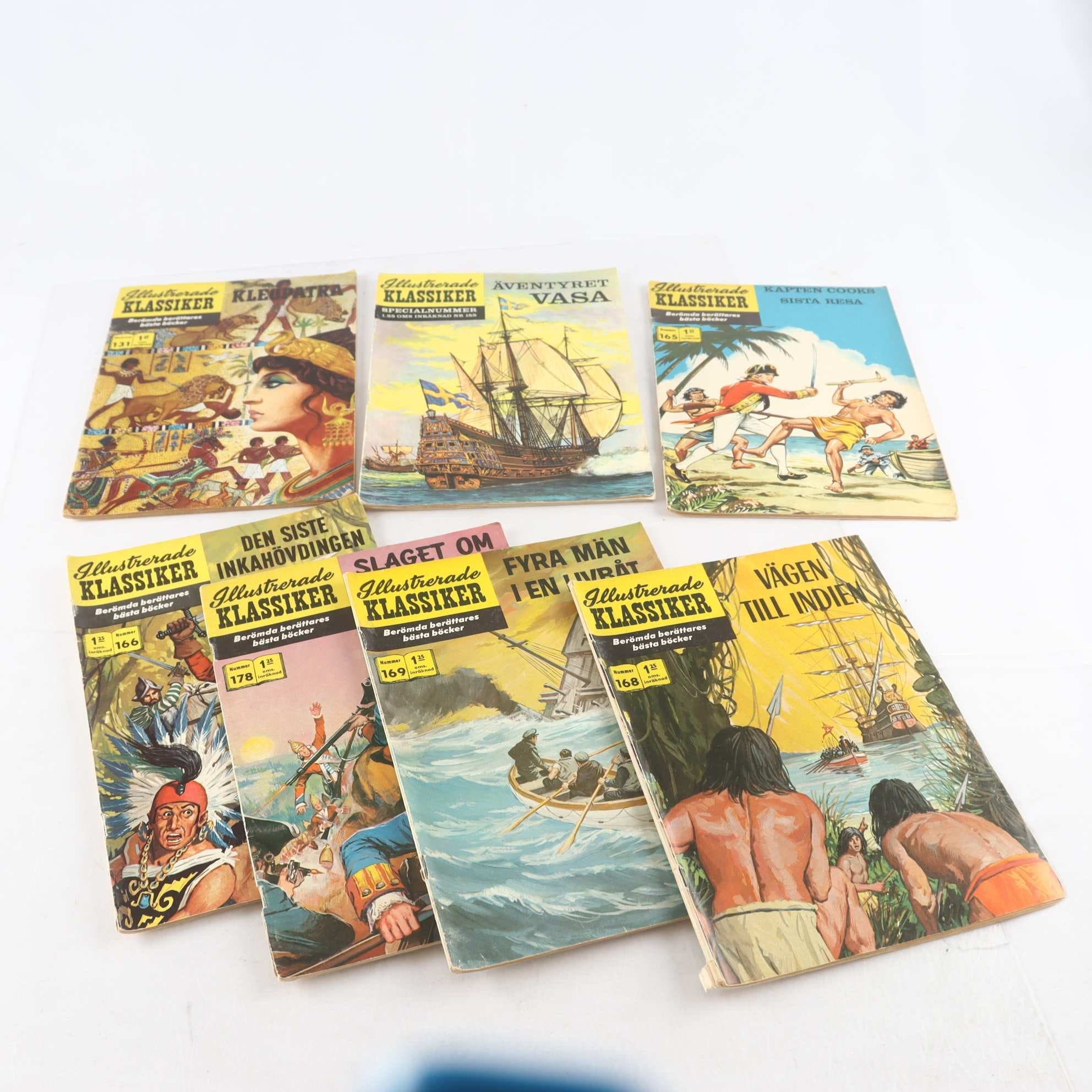 Illustrerade klassiker, paket med 7 nummer, utgivna 1960-tal