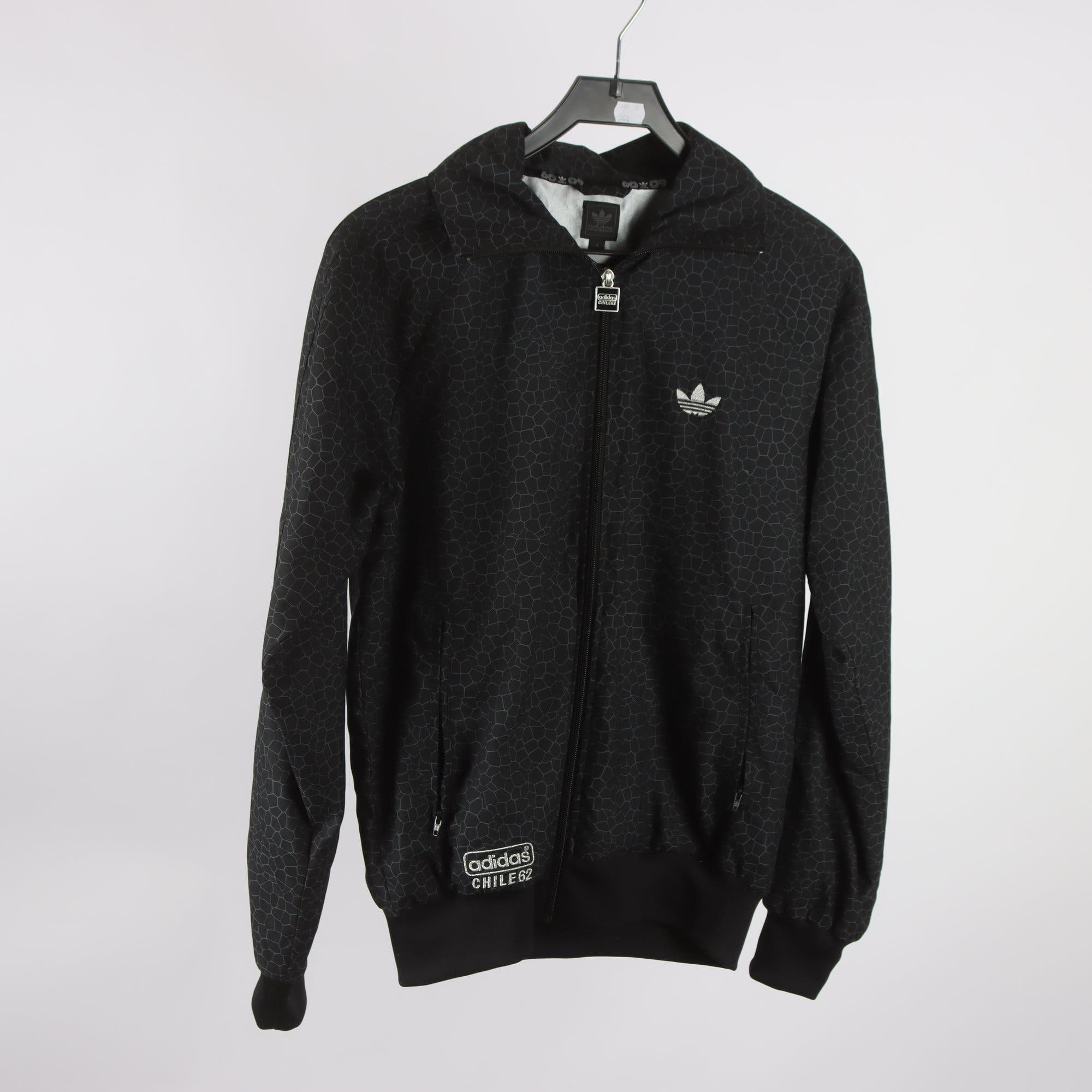 Träningsjacka, Adidas, svart, grå, stl. S.