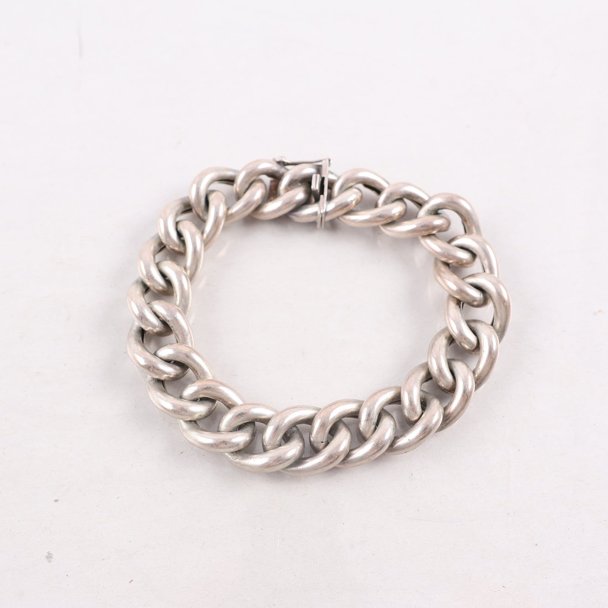 Armband, pansarlänk, silver 835