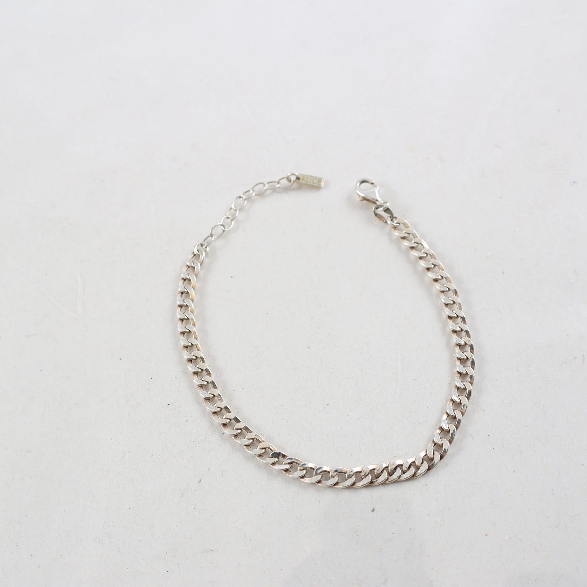 Armband, silver, ”pansarlänk”