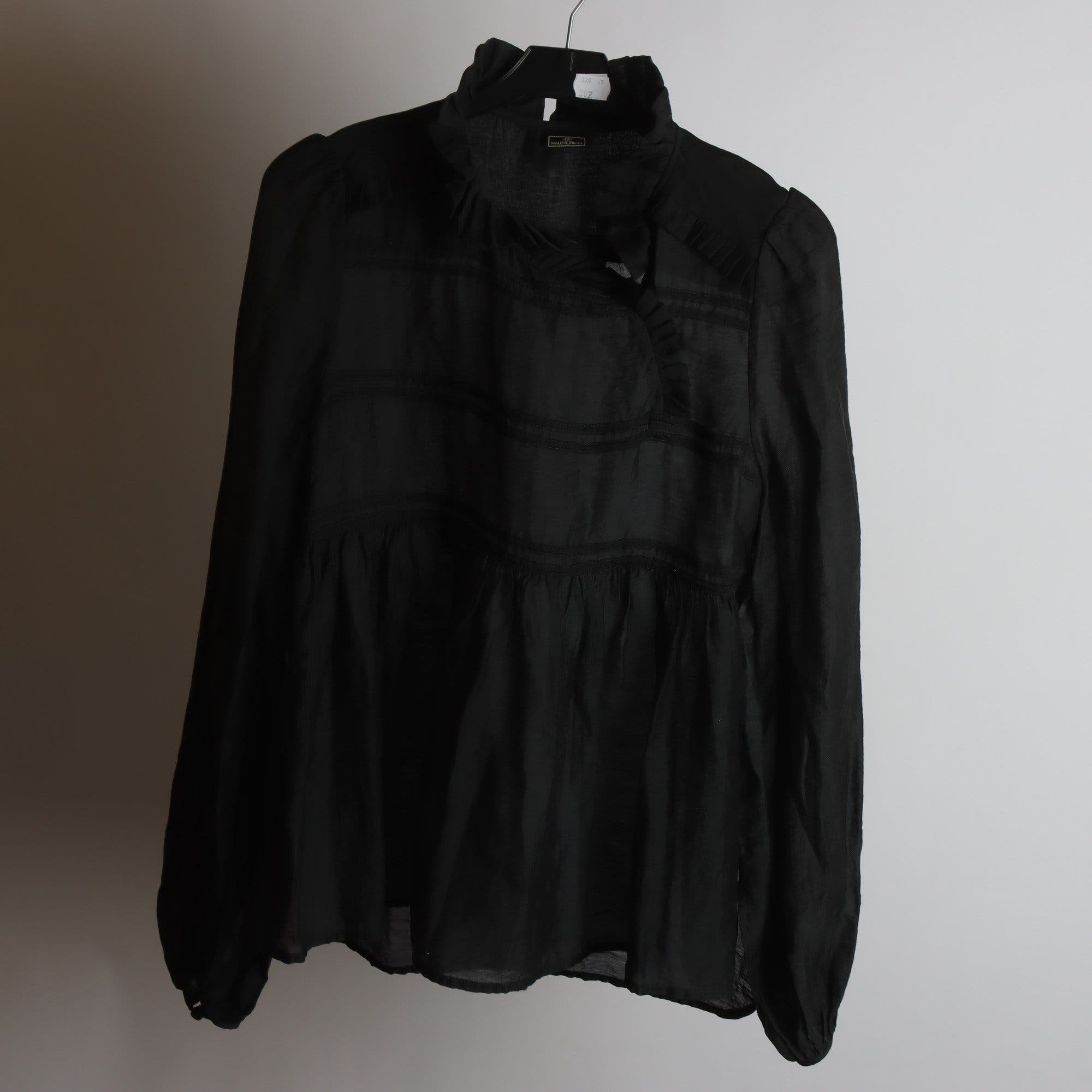 Blus, By Malene Birger, svart, stl. 34.
