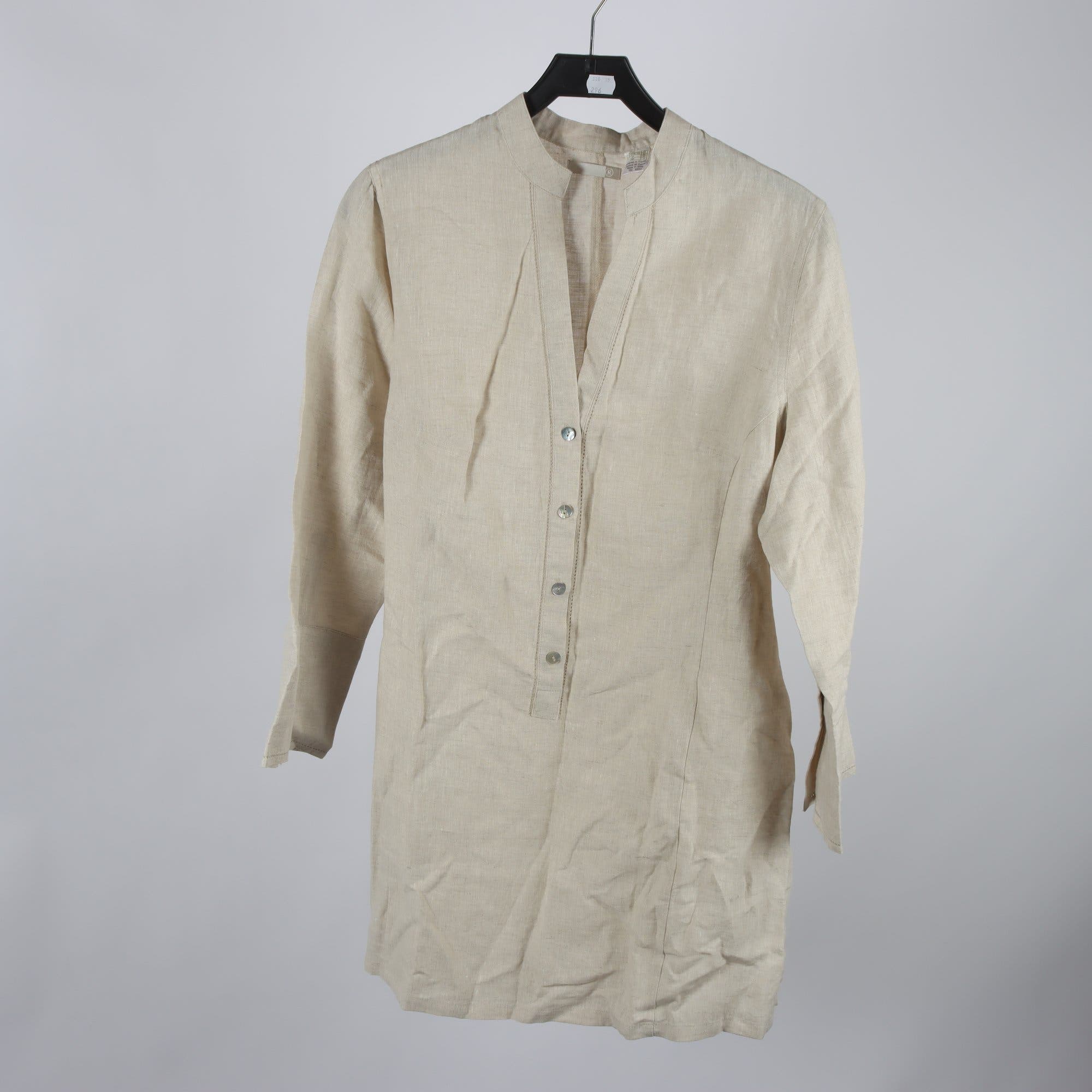 Klänning, R, beige, 100% lin, stl. 46.