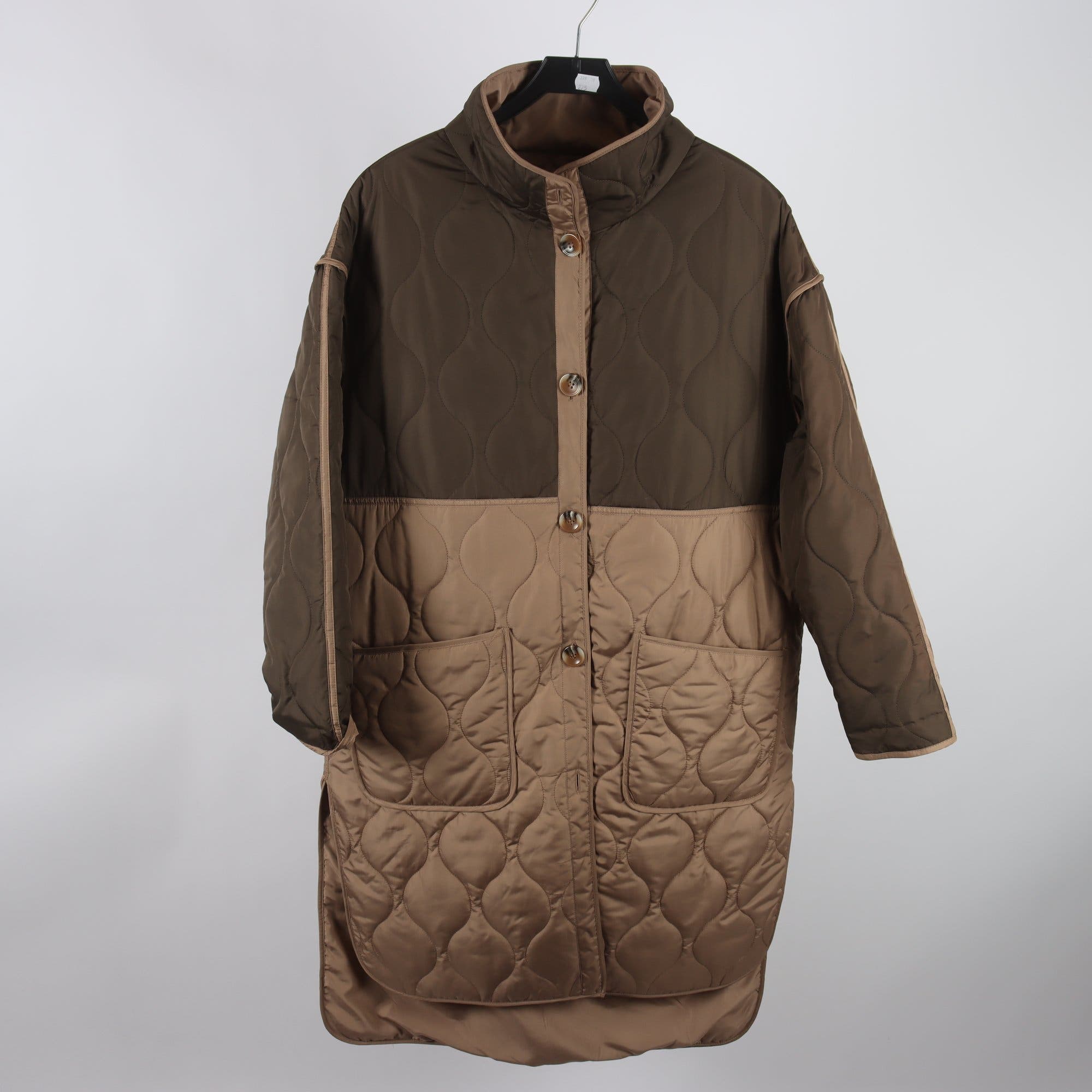 Kappa, KappAhl, brun, beige, quiltad, stl. M.