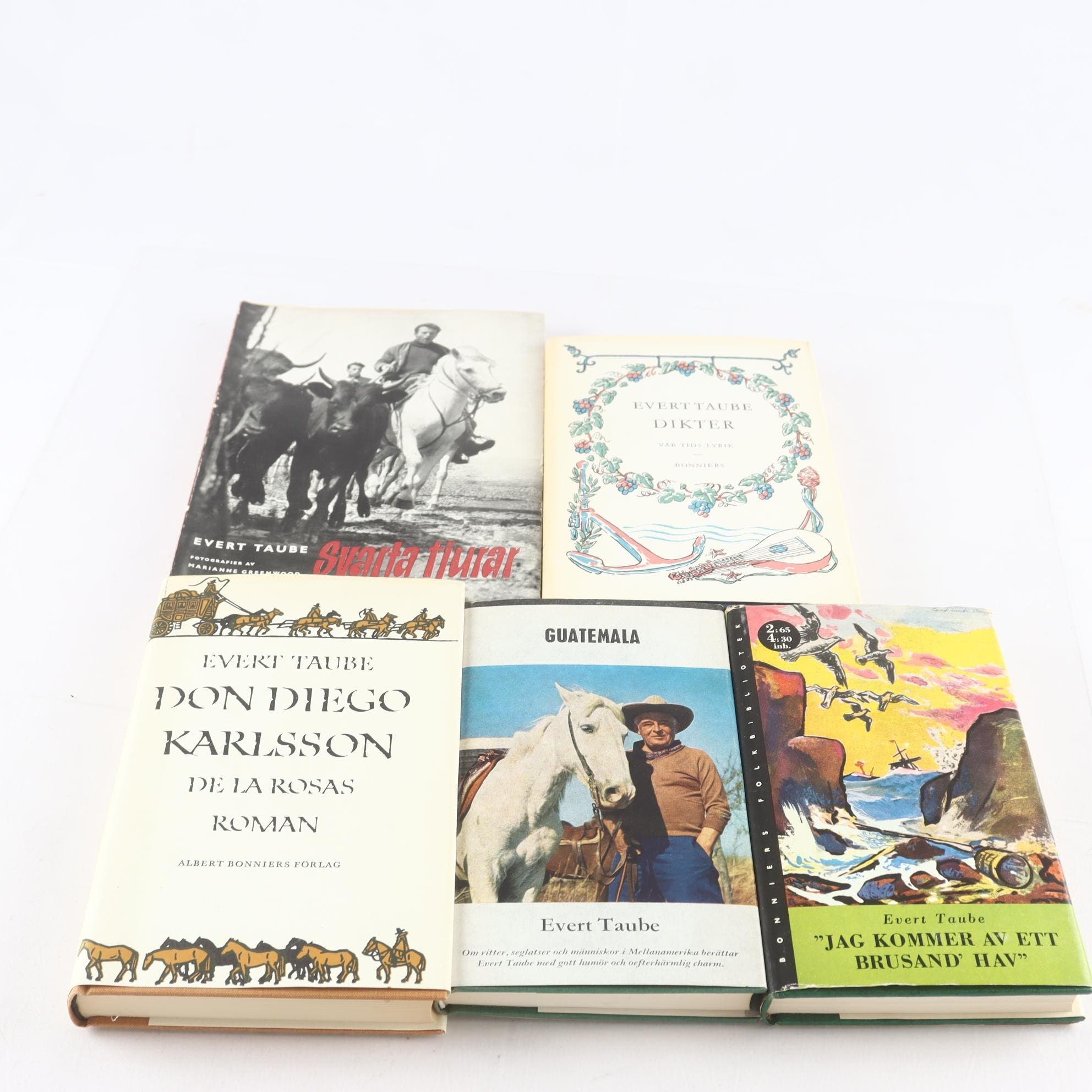 Evert Taube, bokpaket med 5 volymer