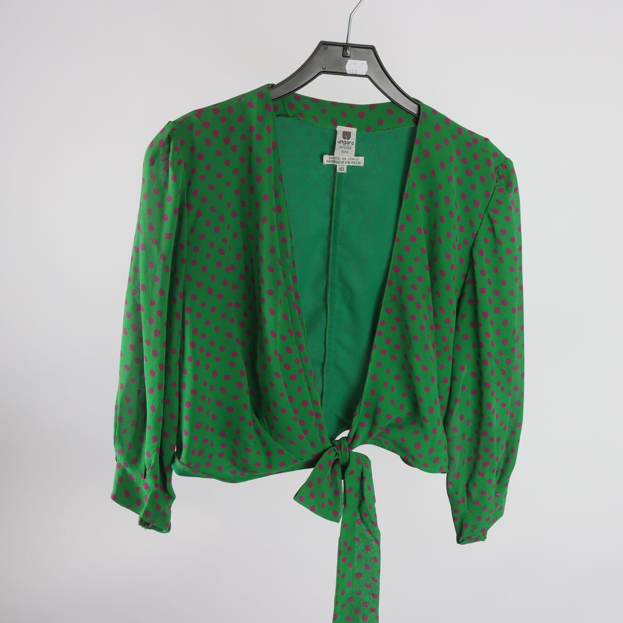Blus, Ungaro, prickig, grön, rosa, stl. ca. S.