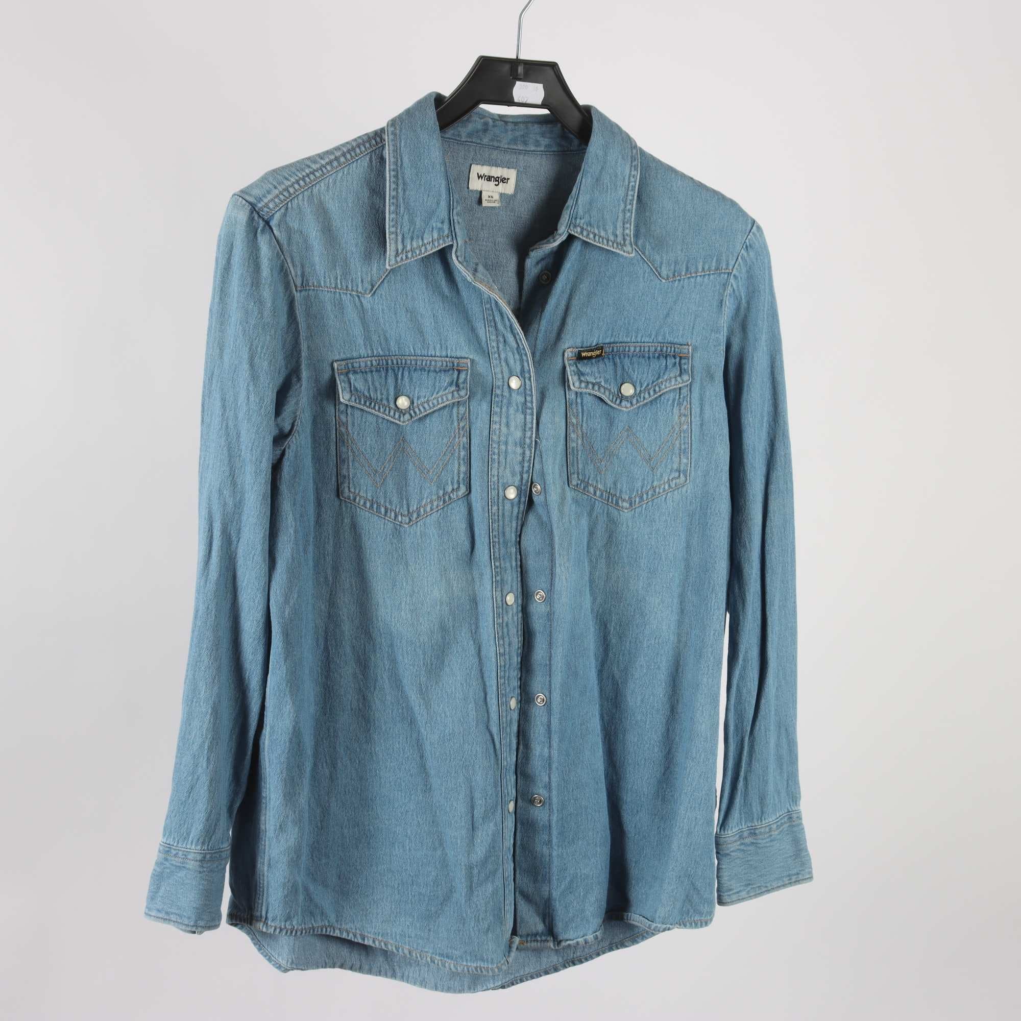 Jeansskjorta, Wrangler, blå, stl. XS.