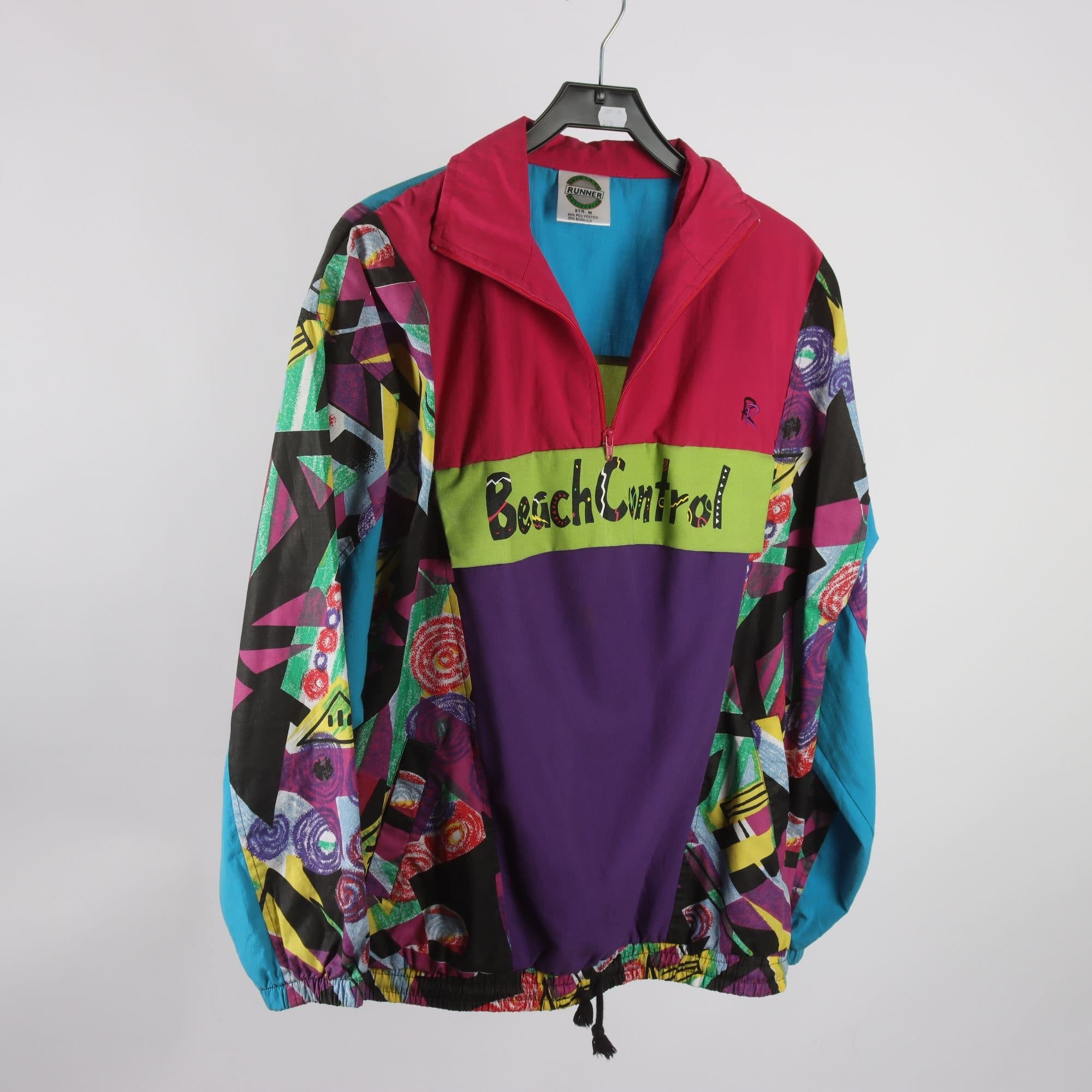 Anorak, Runner, Beach Controll, lila, rosa, retro, stl. M.