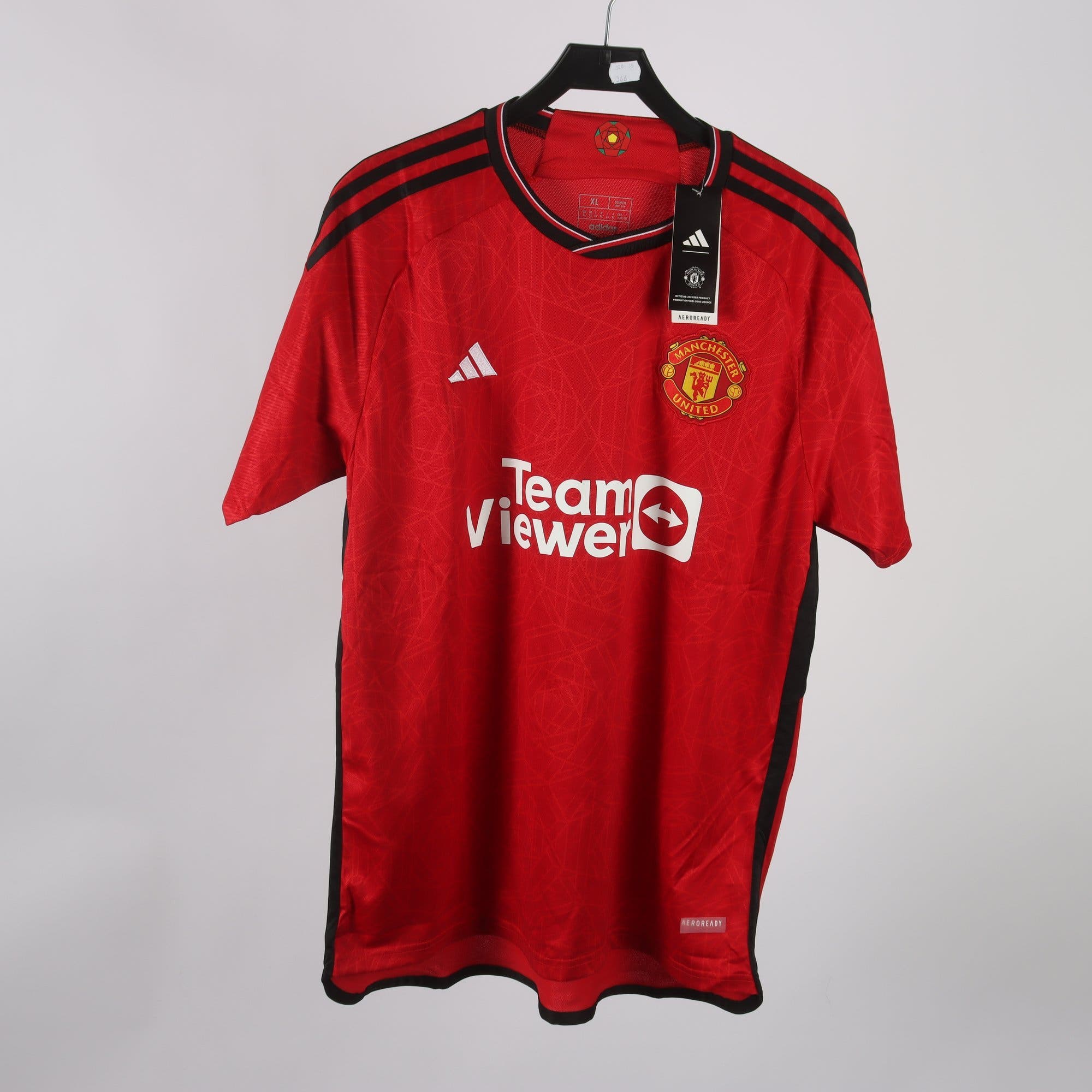 Fotbollströja, Adidas, Manchester United, röd, stl. XL.