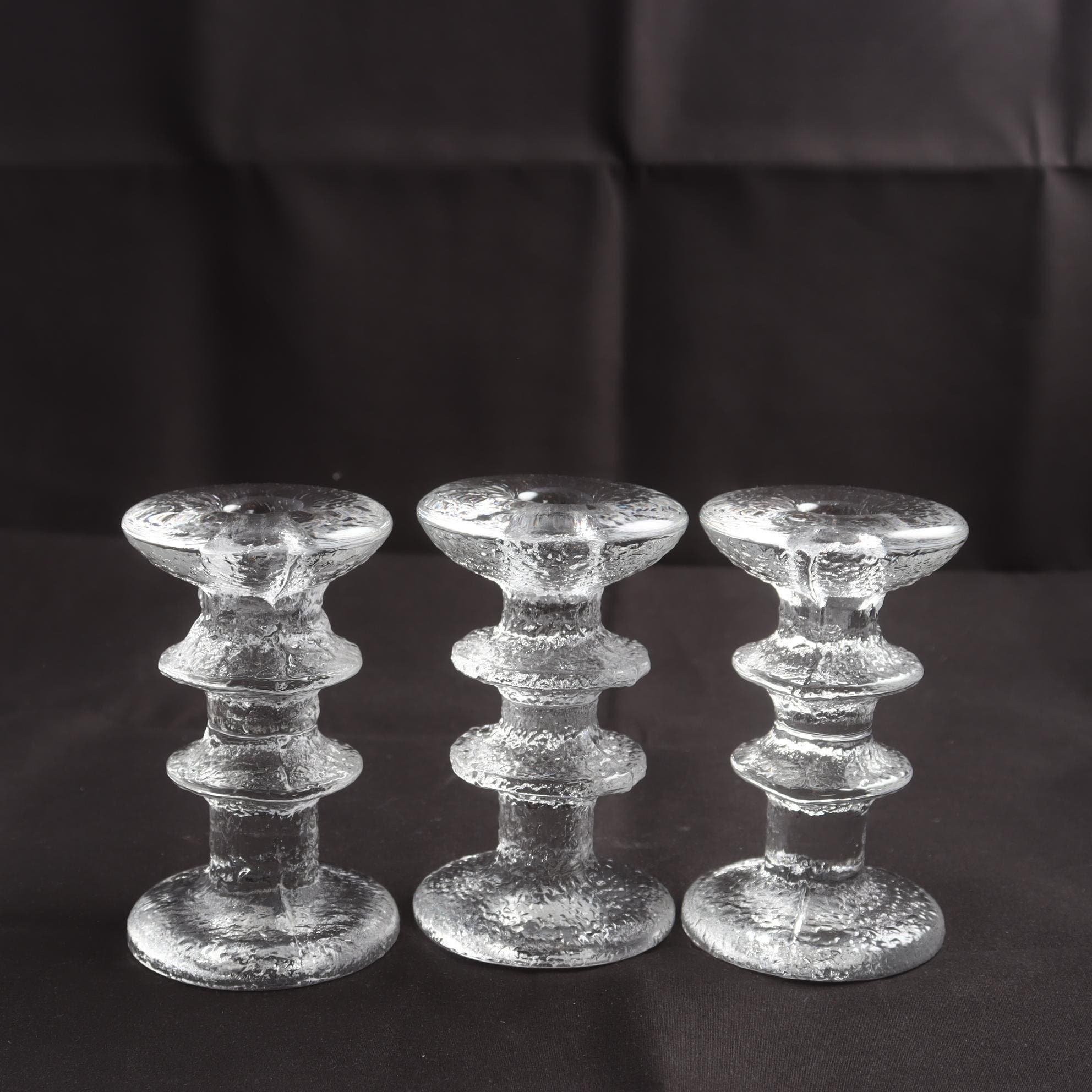 Ljusstakar, glas, ”Festivo”, Timo Sarpaneva, Iittala, 3 st