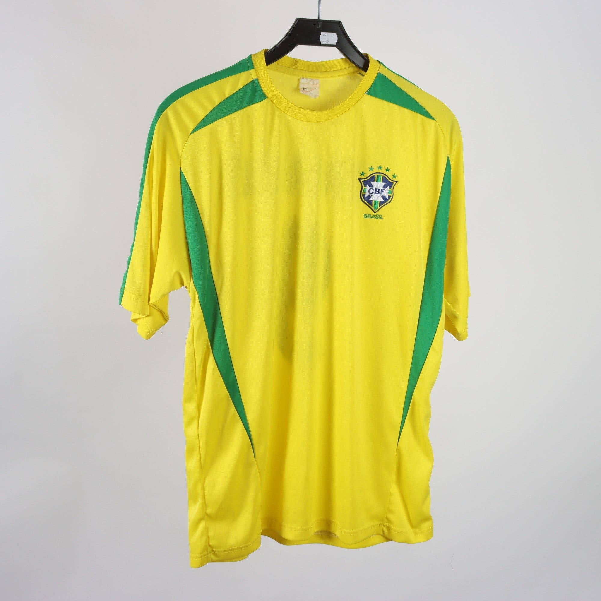 Fotbollströja, CBF, Brasil, grön, gul, Ronaldo, stl. L.