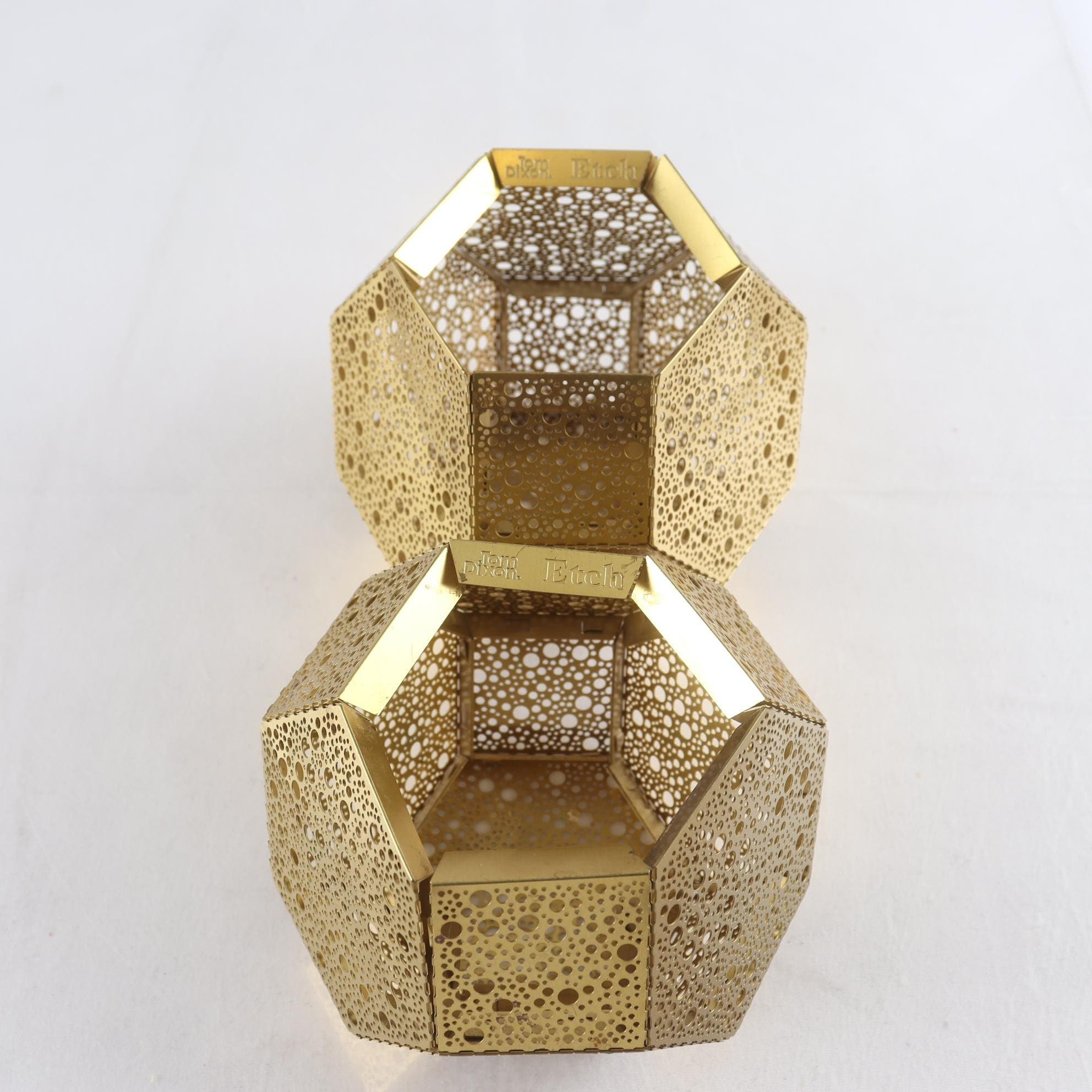 Ljuslyktor, mässing, Etch, Tom Dixon, London, 2 st