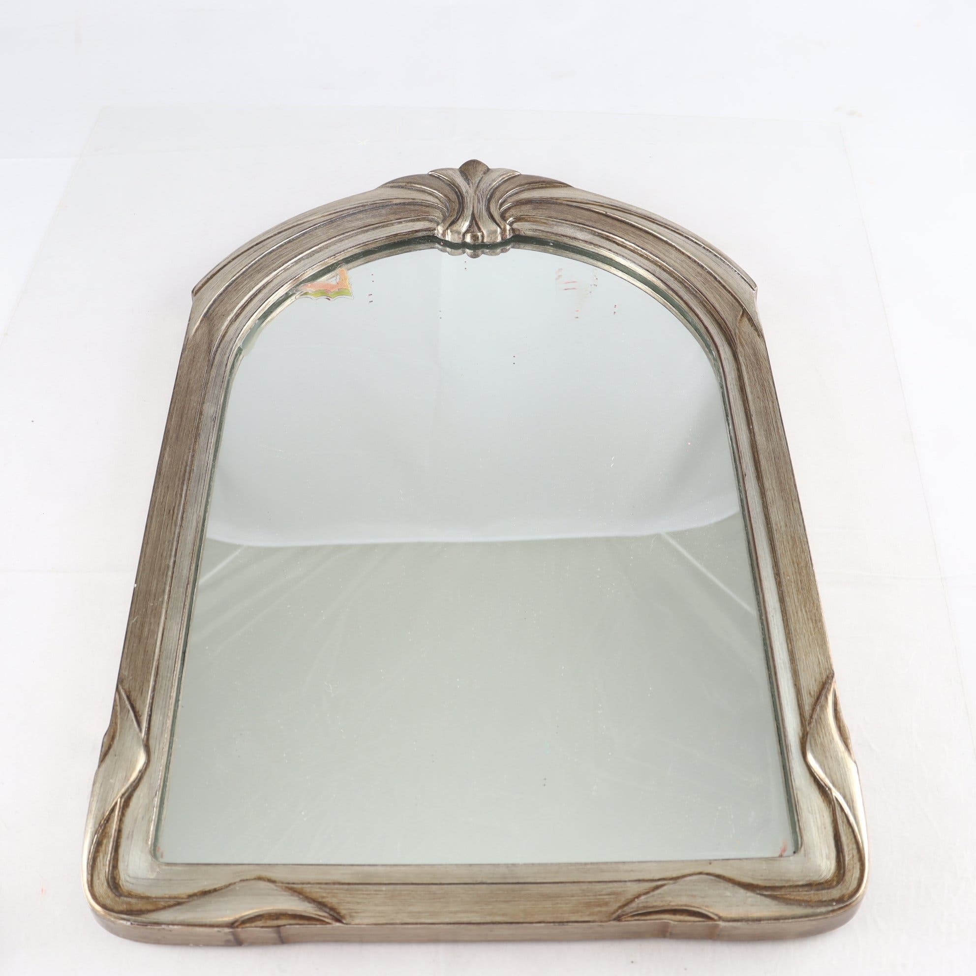 Väggspegel, Deknudt, art nouveau stil, Belgien, 1970. Endast avhämtning.