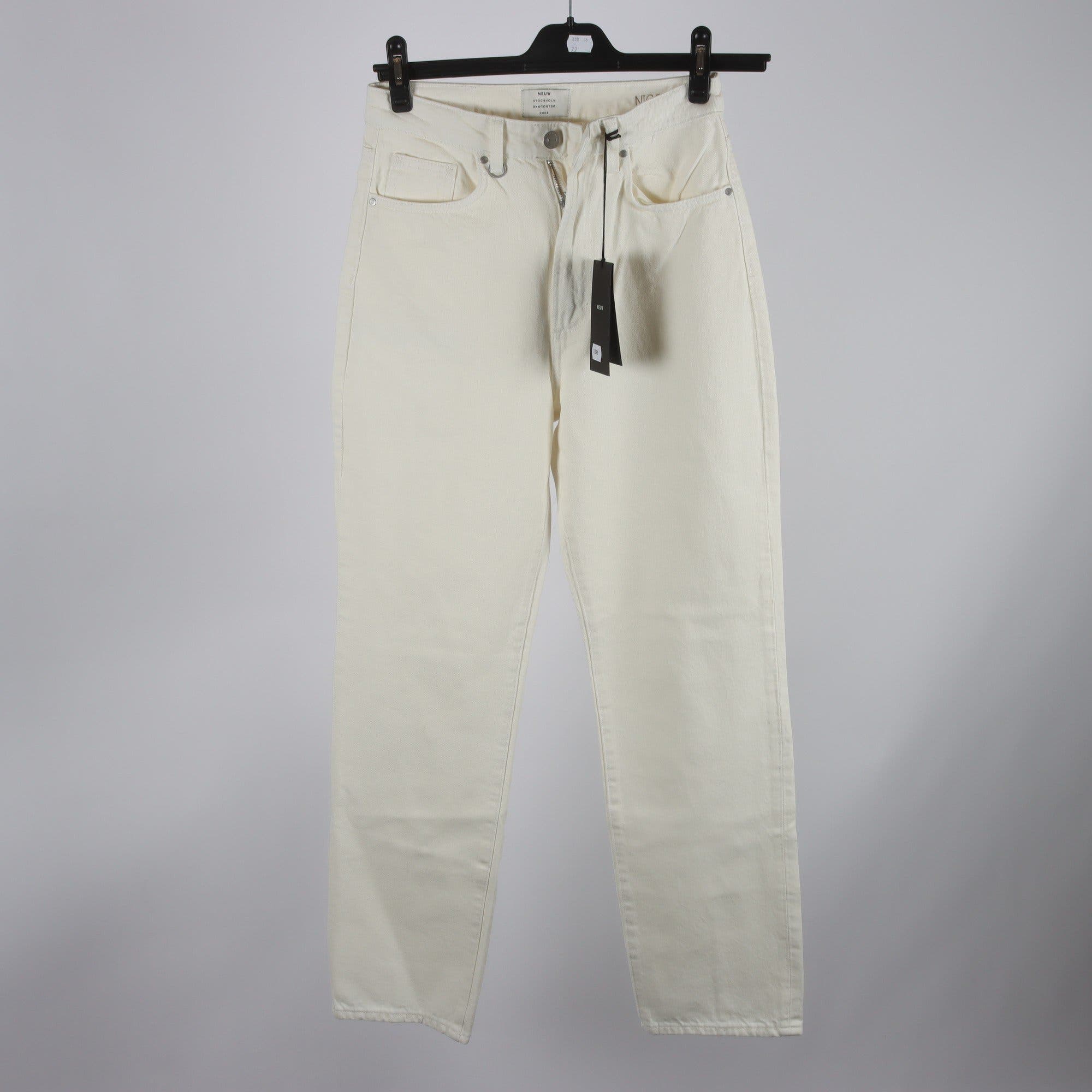Jeans, Neuw, vit, stl. 27″/30.