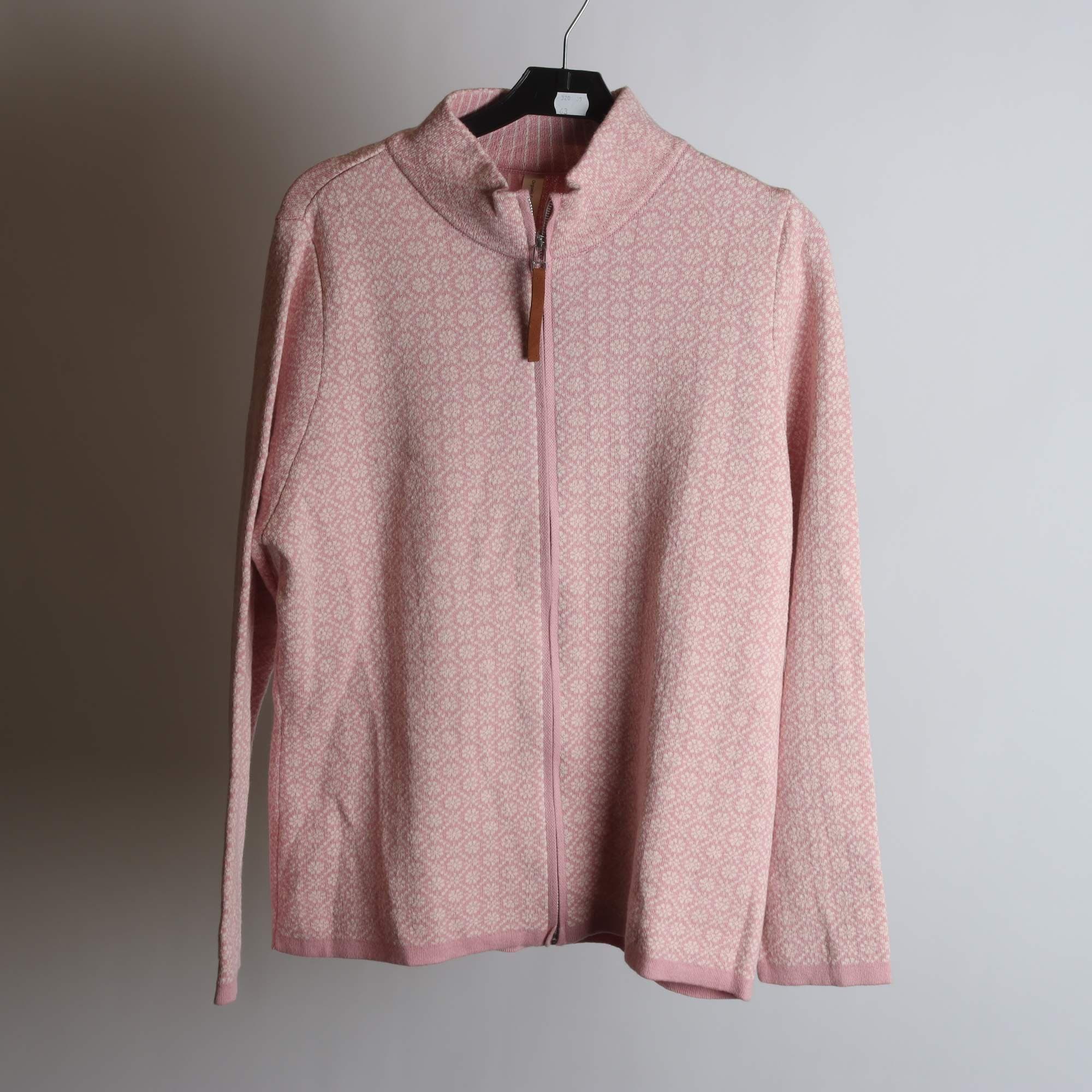 Tröja, Organic Cotton x Skovhuus, vit, rosa, stl. L.