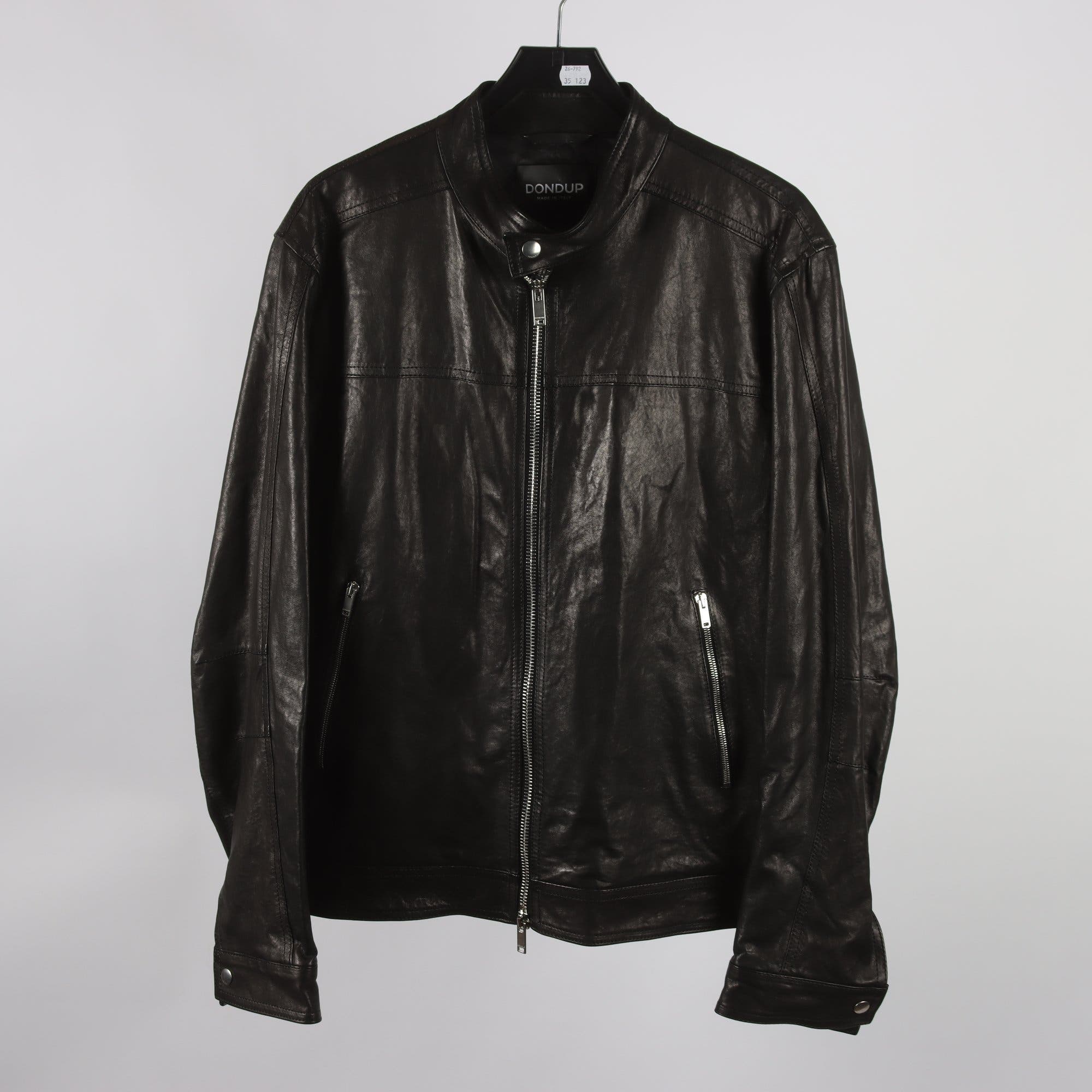 Skinnjacka, Dondup, 100% läder, stl XL