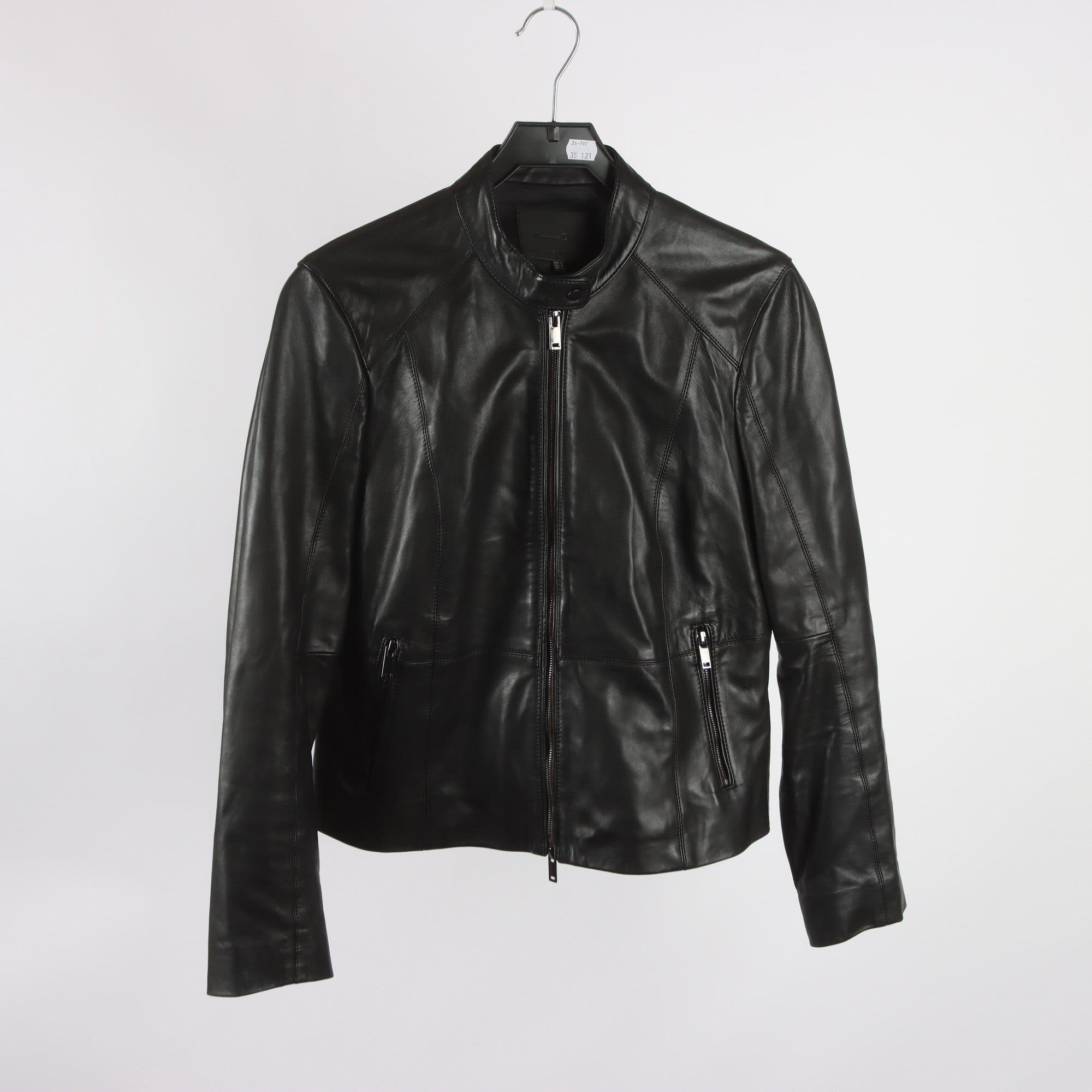 Skinnjacka, Massimo Dutti, 100% läder, stl. M