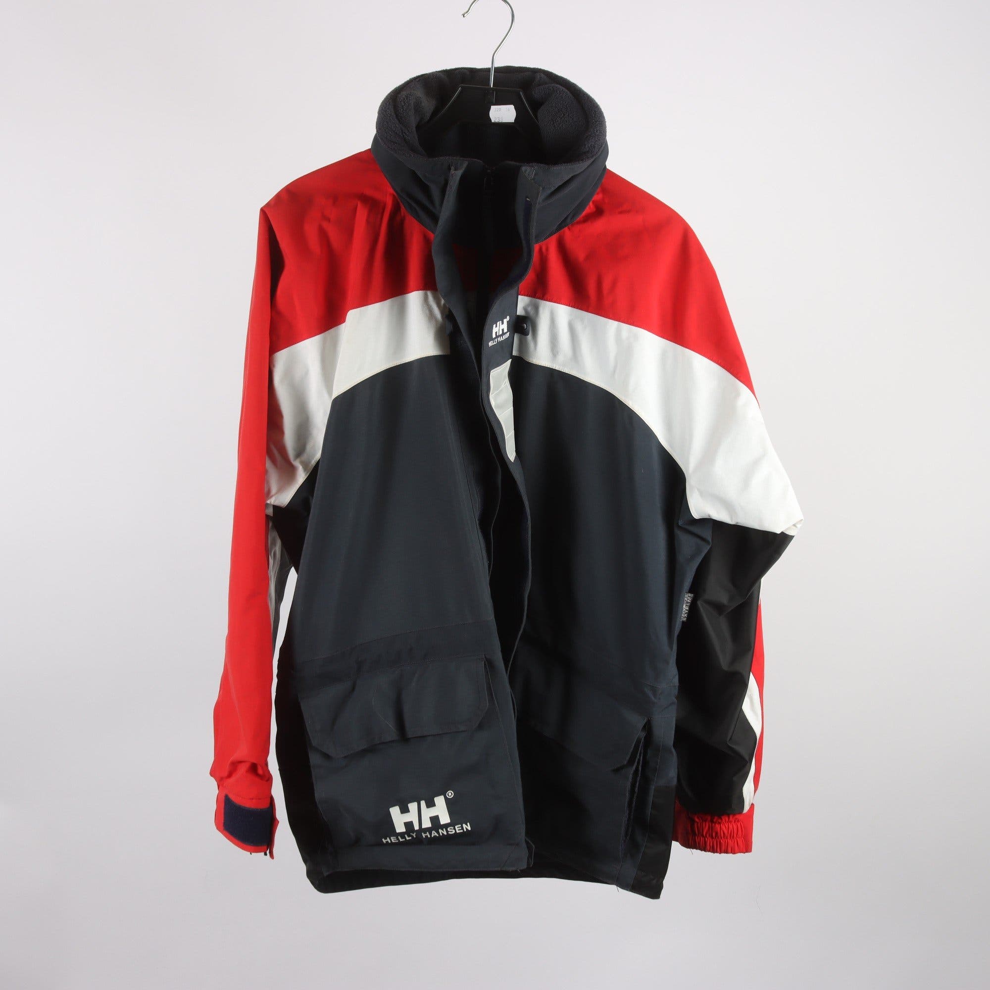Seglarjacka, Helly Hansen, blå, röd, stl. S.