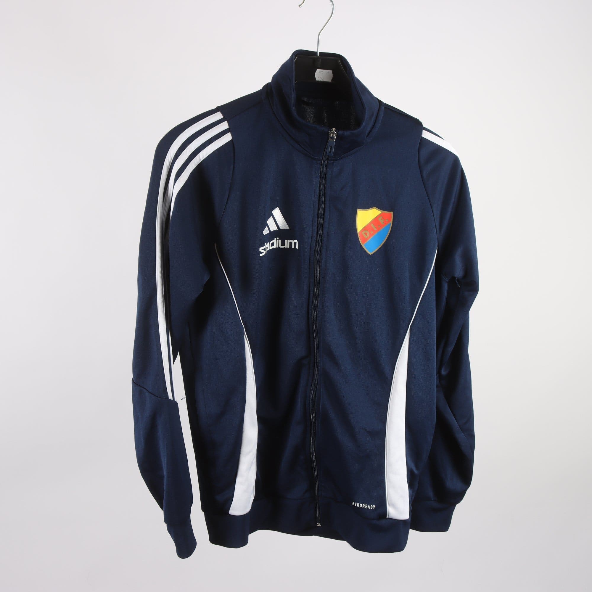 Träningsjacka, Adidas, Djurgården, D.I.F, blå, stl. M.