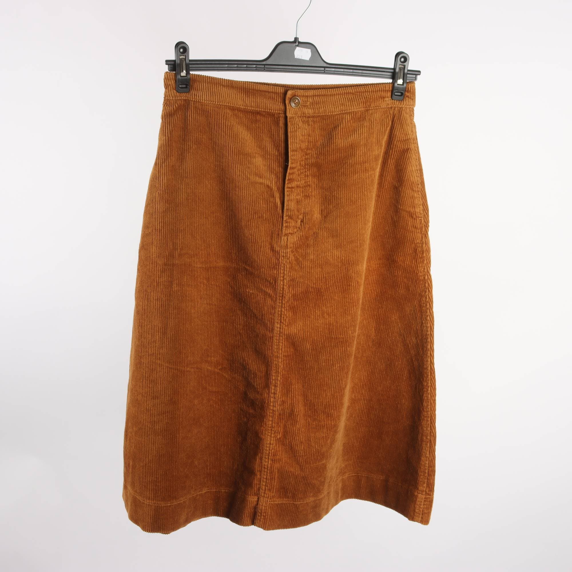 Kjol, Uniqlo, brun, manchester, stl. 29″.