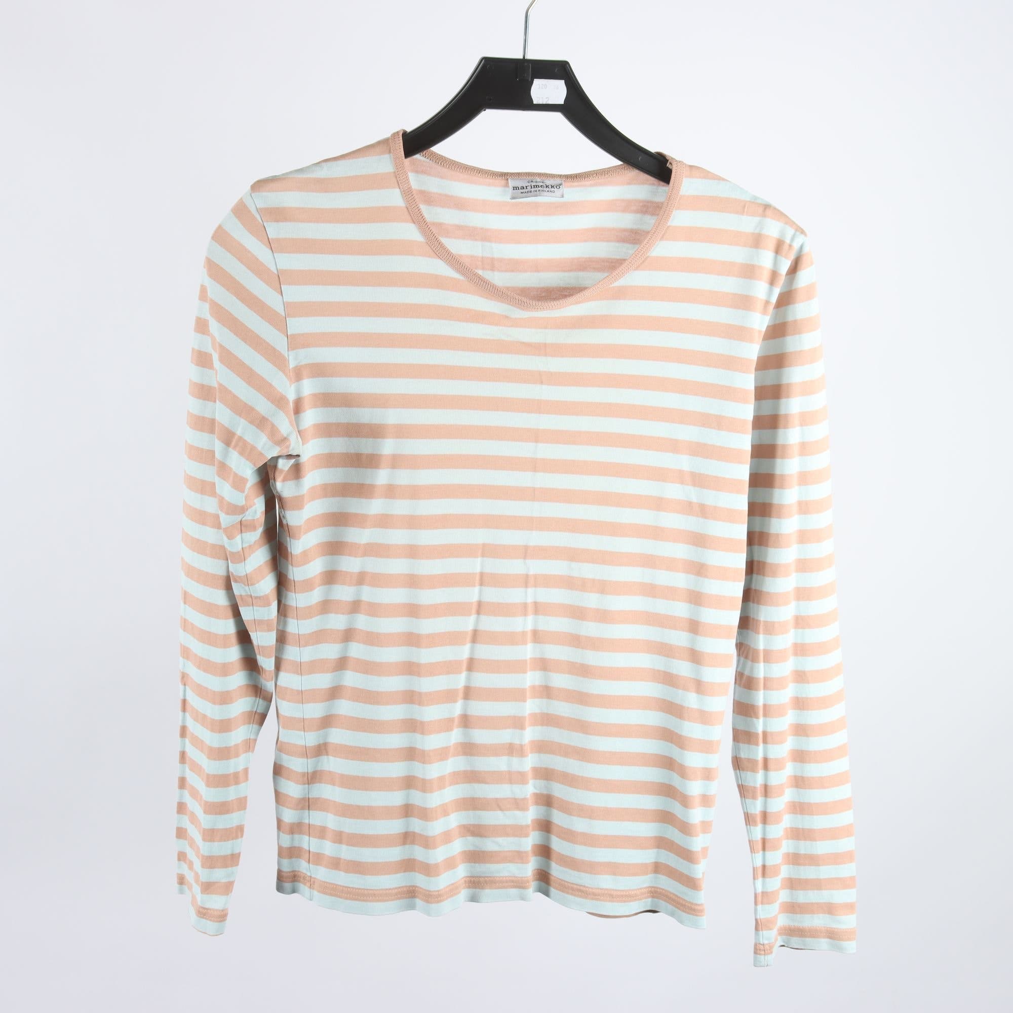 Tröja, Marimekko, randig, grå, beige, stl. M.