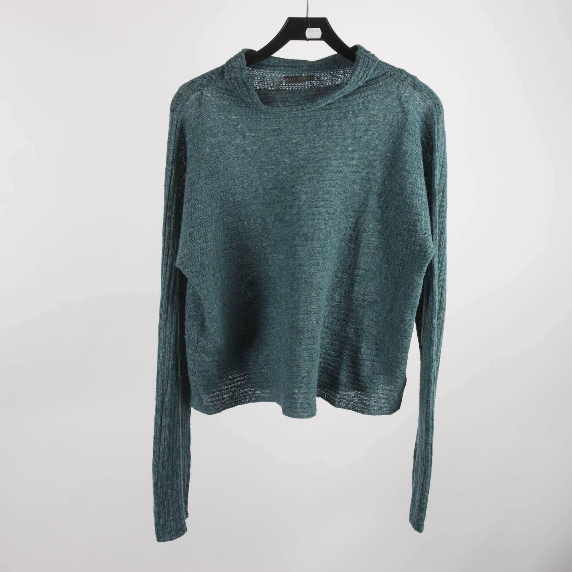 Tröja, Nygårdsanna, petrol, 100% ull, stl. XL.