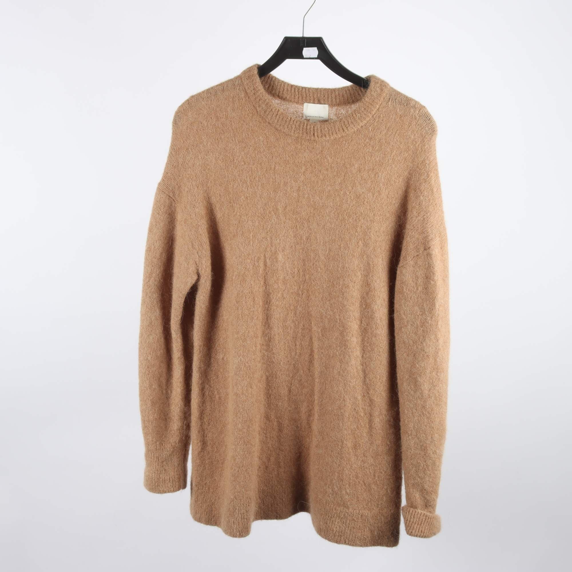 Tröja, H&M, brun, ull, alpaca, oversize, stl. S.