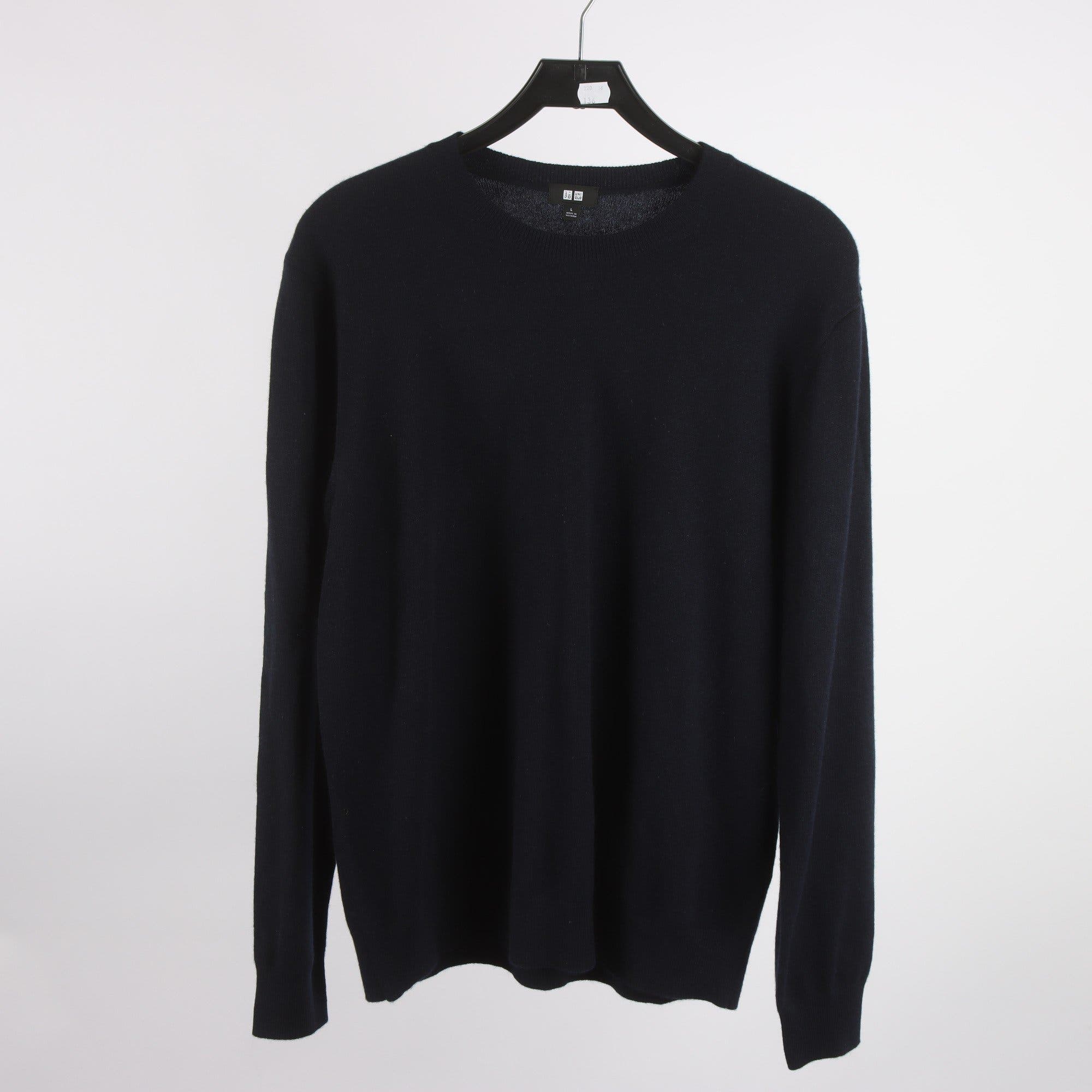 Tröja, Uniqlo, blå, 100% cashmere, stl. L.
