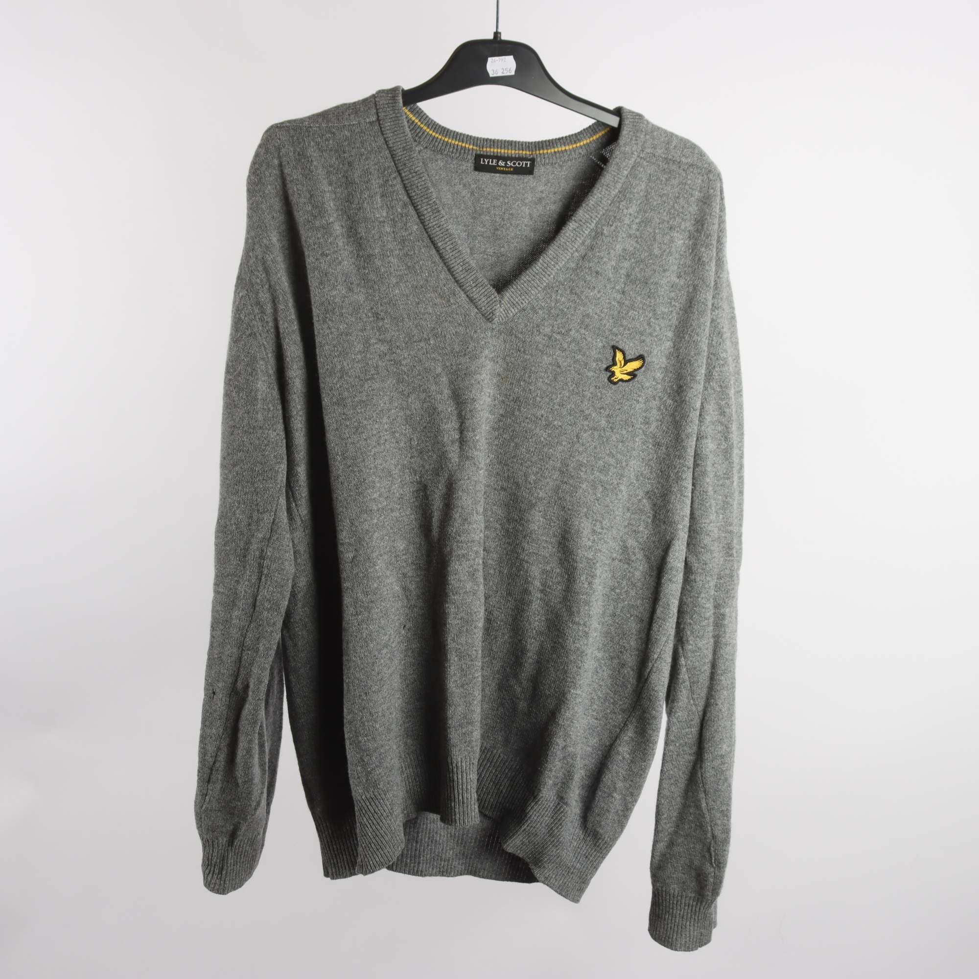 Stickad tröja, Lyle & Scott, 100% ull, stl. XL