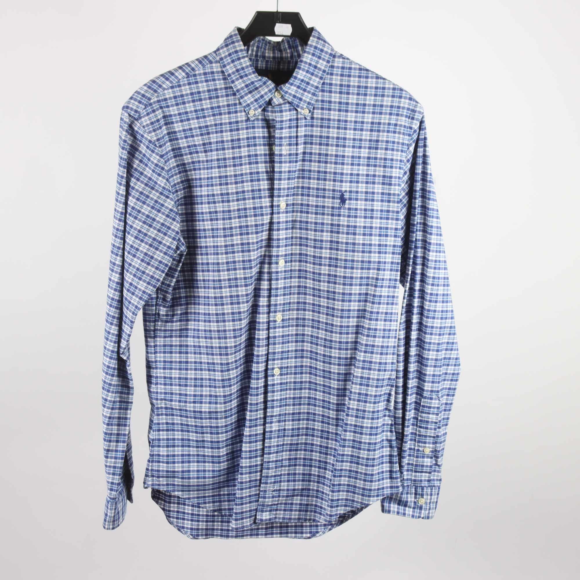 Skjorta, Ralph Lauren, rutig, vit, blå, stl. M.