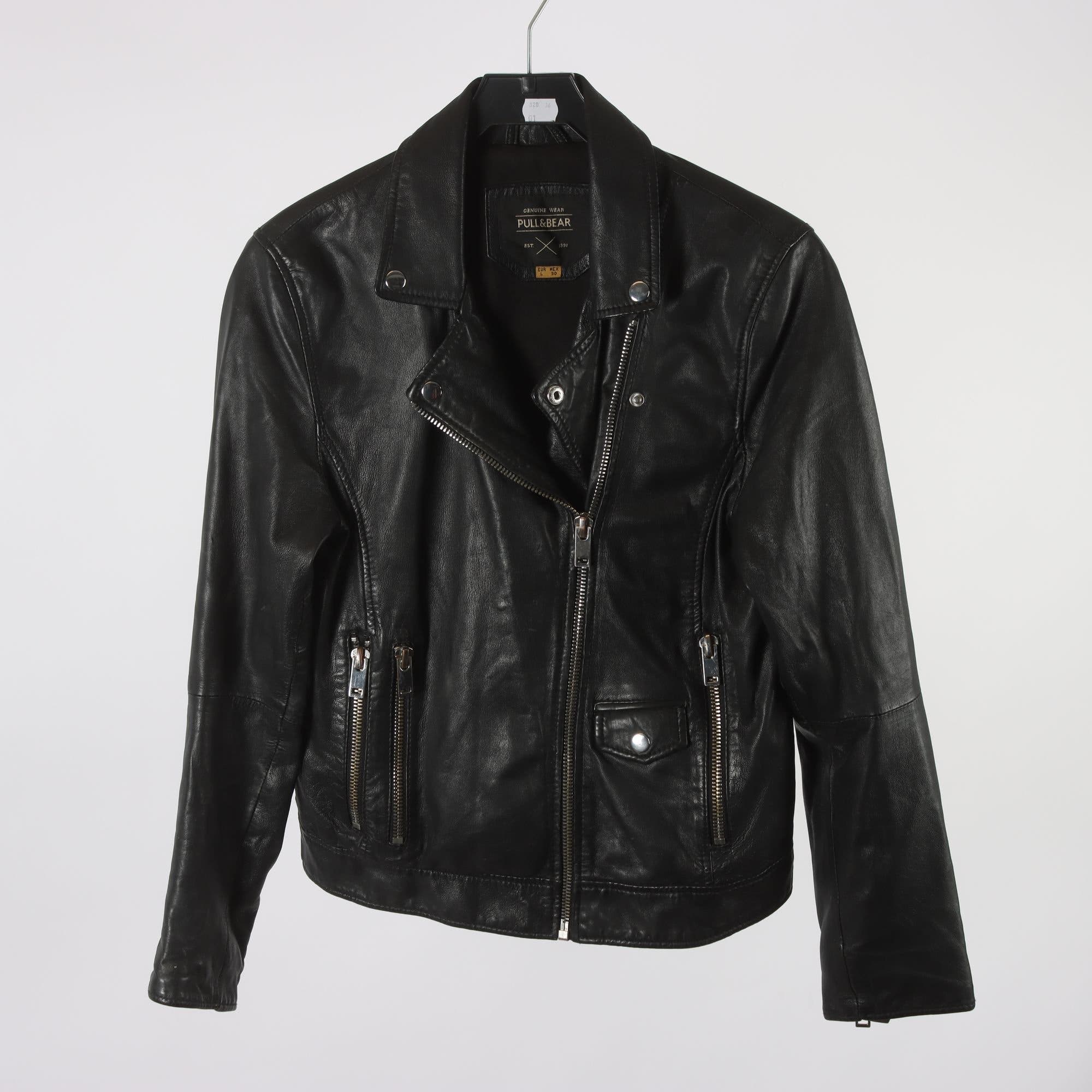 Skinnjacka, Pull & Bear, svart, stl. L.