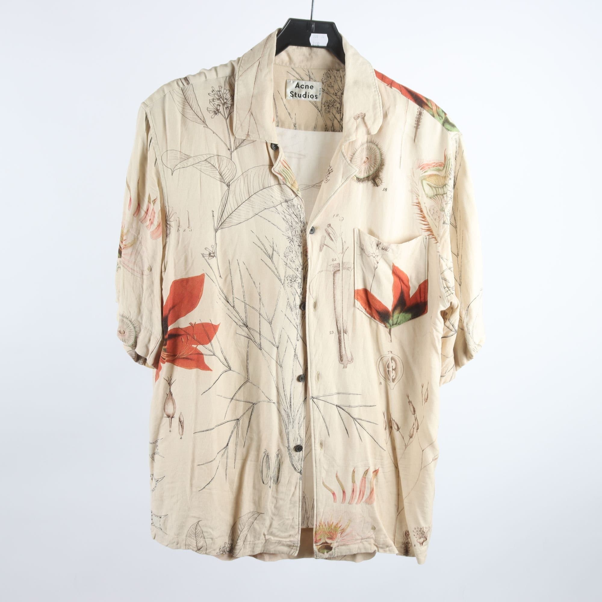 Skjorta, Acne Studios, beige, mönstrad, stl. 50.
