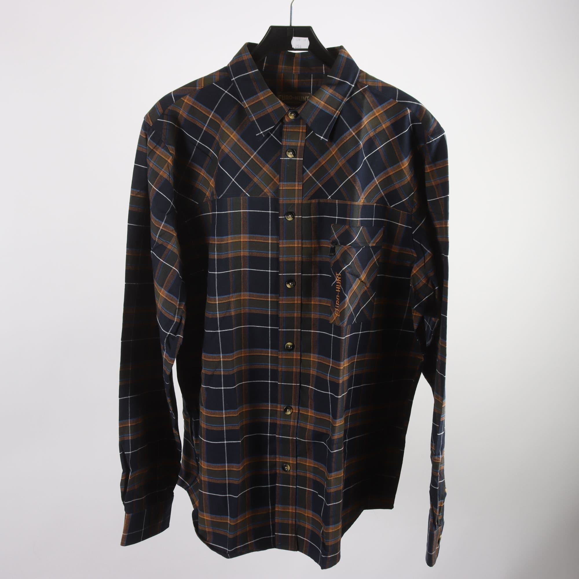 Skjorta, Euro-Hunt, blå, brun, stl. XXL.