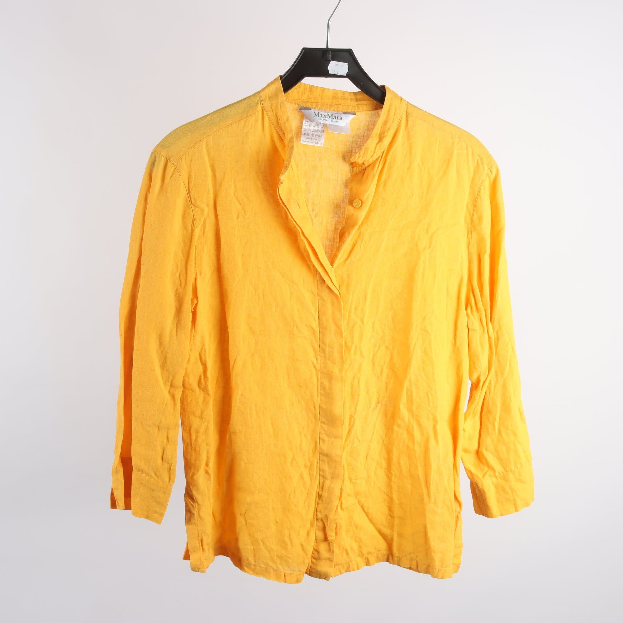 Blus, MaxMara, orange, 100% lin, stl. 42.
