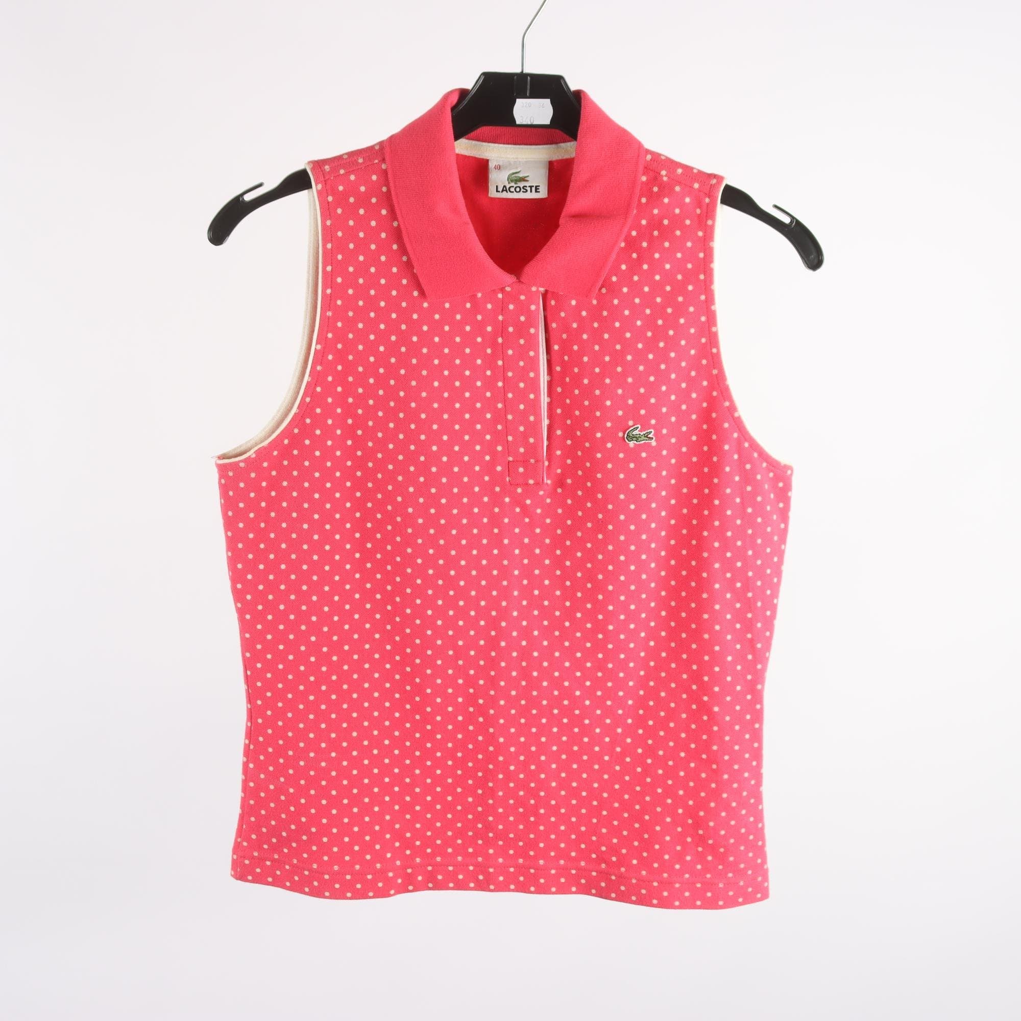 Linne, Lacoste, prickig, röd, stl. 40.