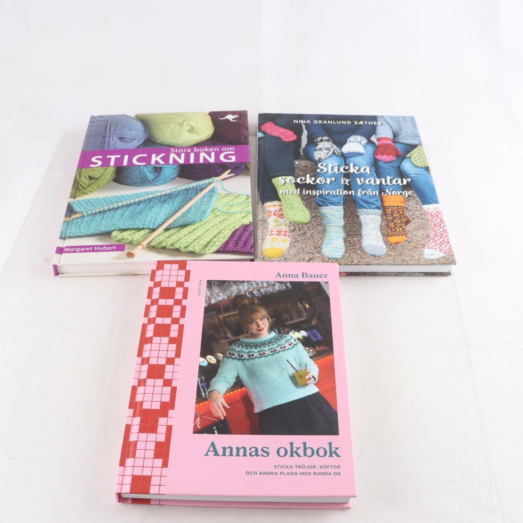 Stickning, bokpaket med 3 volymer