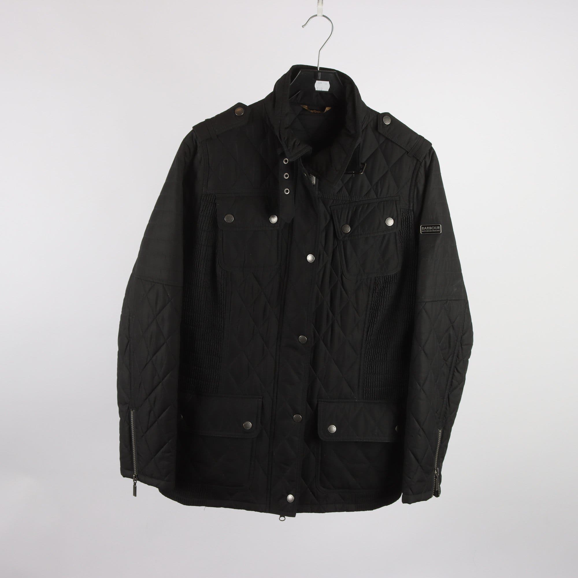 Höstjacka, Barbour, svart, quiltad, stl. 42.
