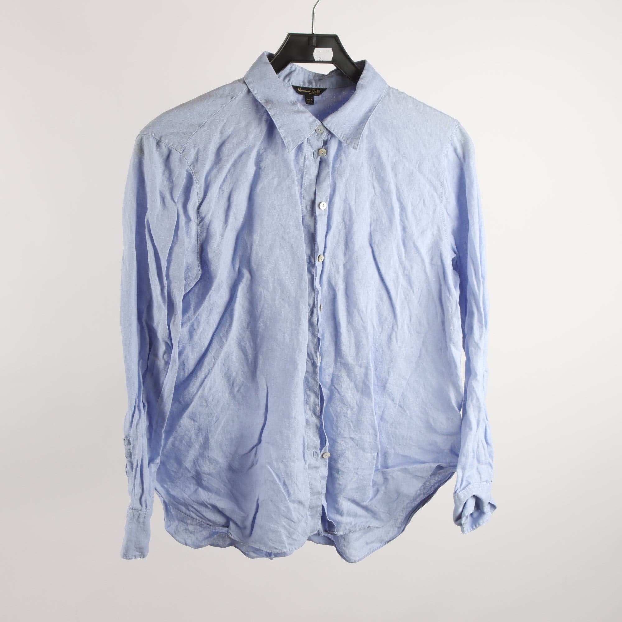 Skjorta, Massimo Dutti, blå, lin, stl. 40.